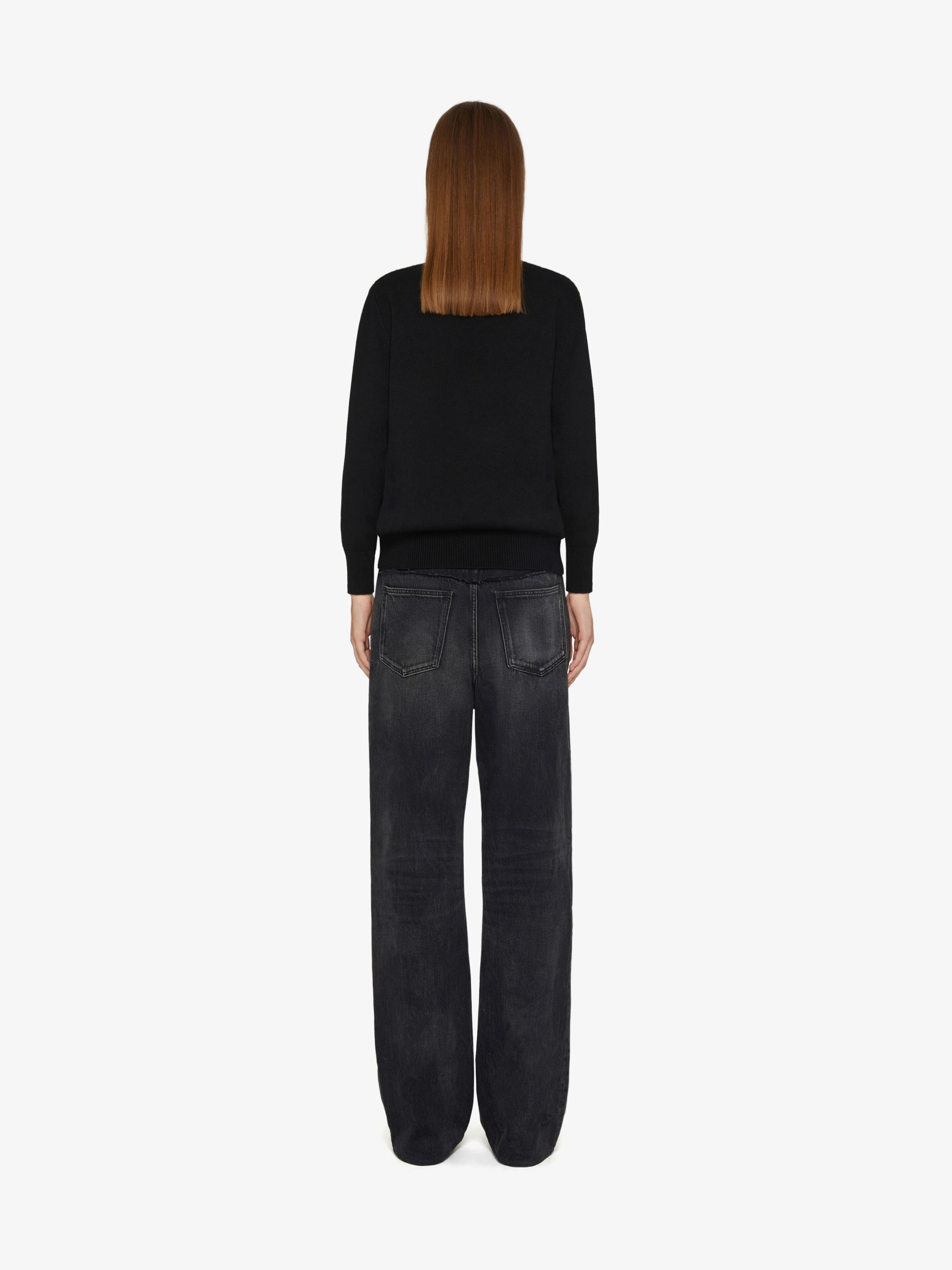 SWEATER IN WOOL AND CASHMERE WITH PEARL EMBROIDERY - 4