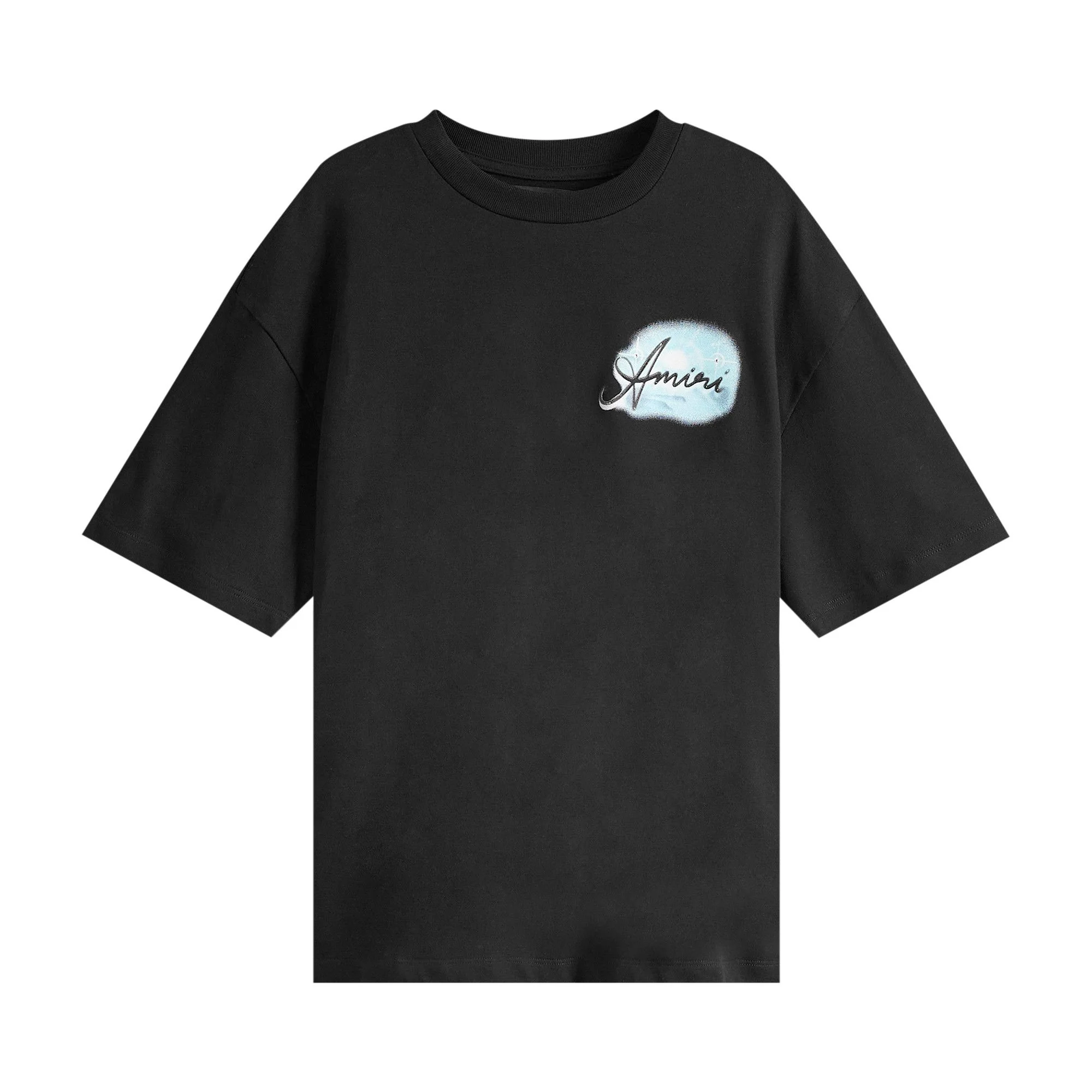 Amiri Airbrush Oversized Tee 'Black' - 1