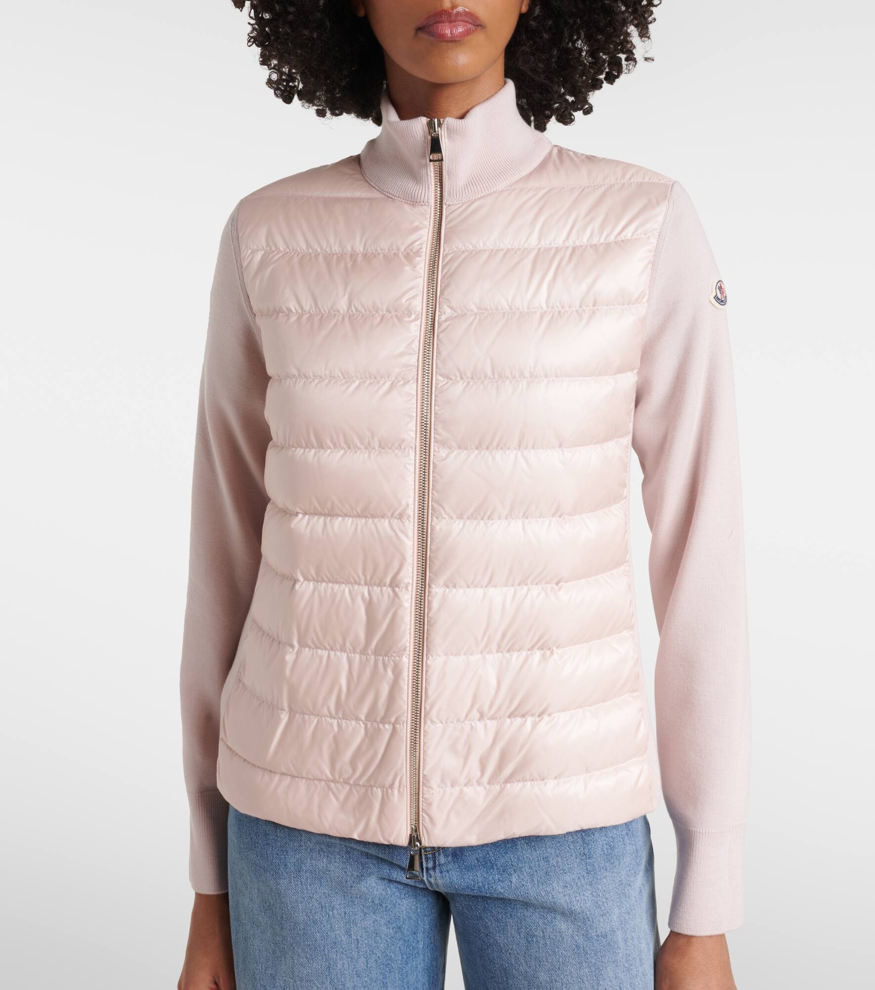 Down-paneled wool cardigan - 6