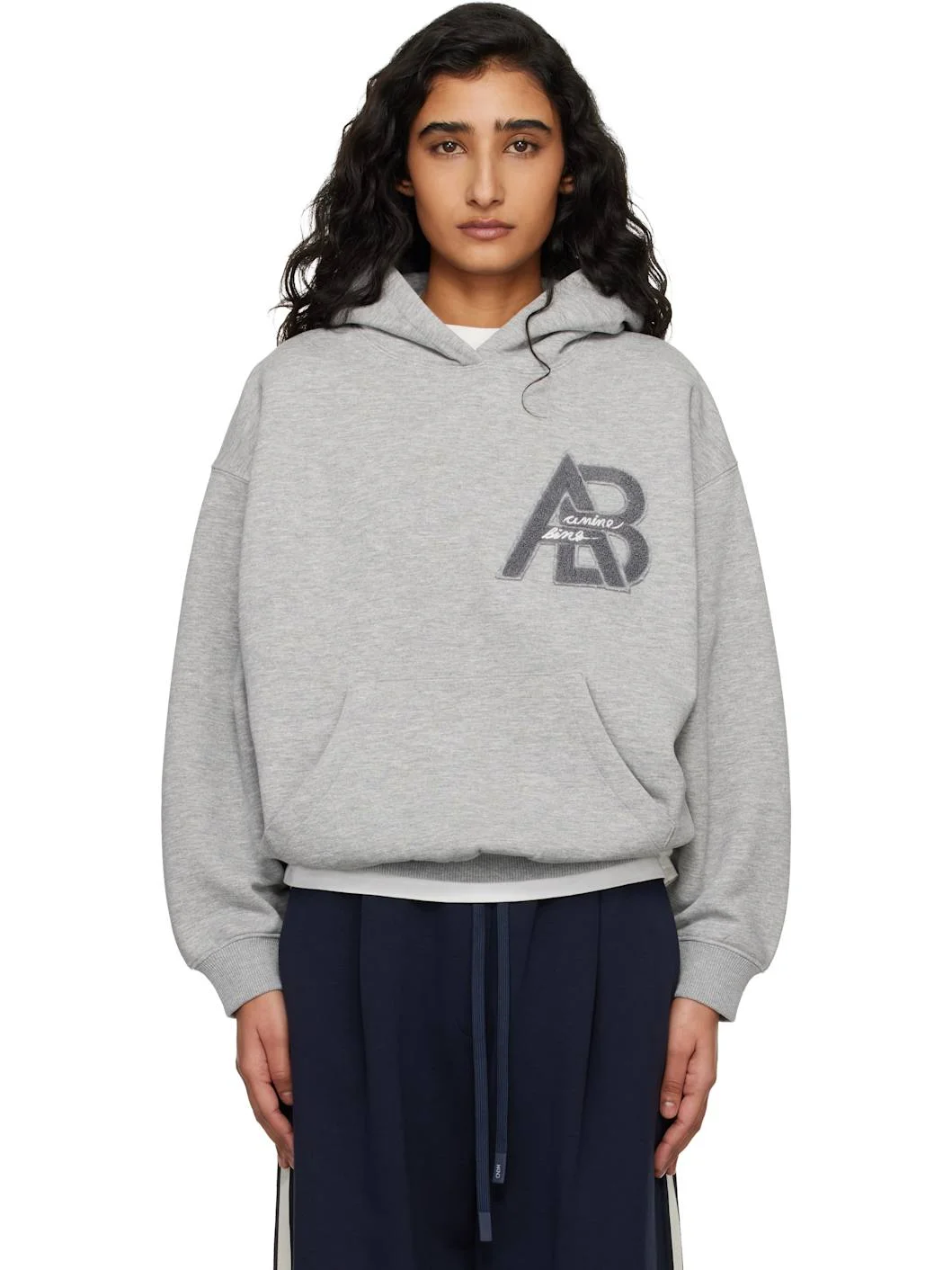 Gray Jaci Letterman Hoodie - 1