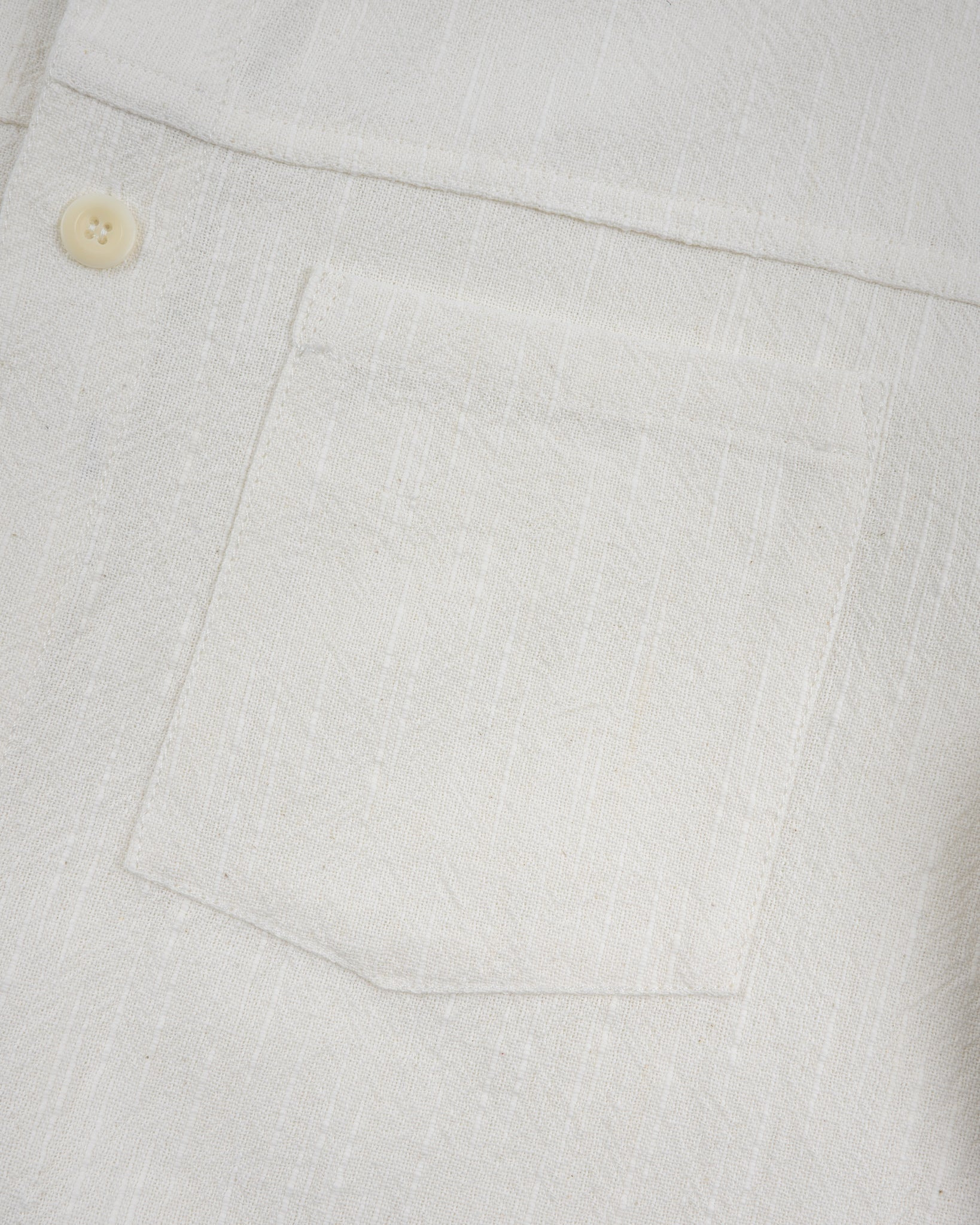 STF JAPANESE 8.5OZ SLUB COTTON SHORT SLEEVE SHIRT - ECRU - 6