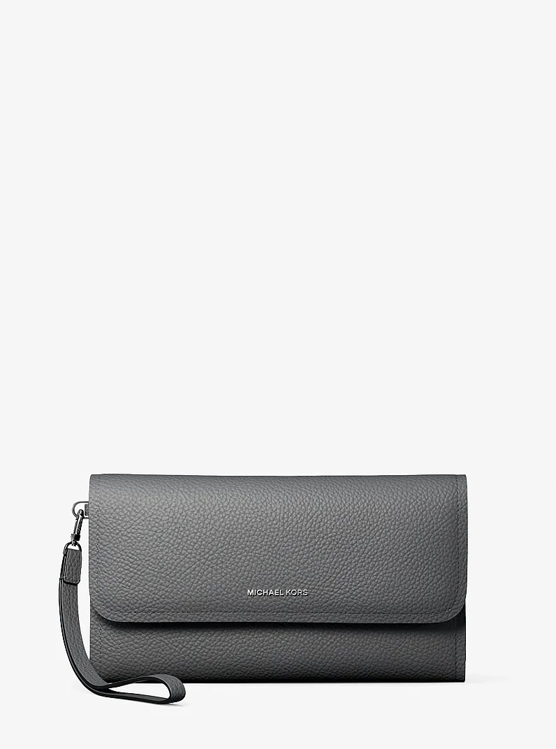 Jet Set Medium Pebbled Leather Convertible Wristlet - 1