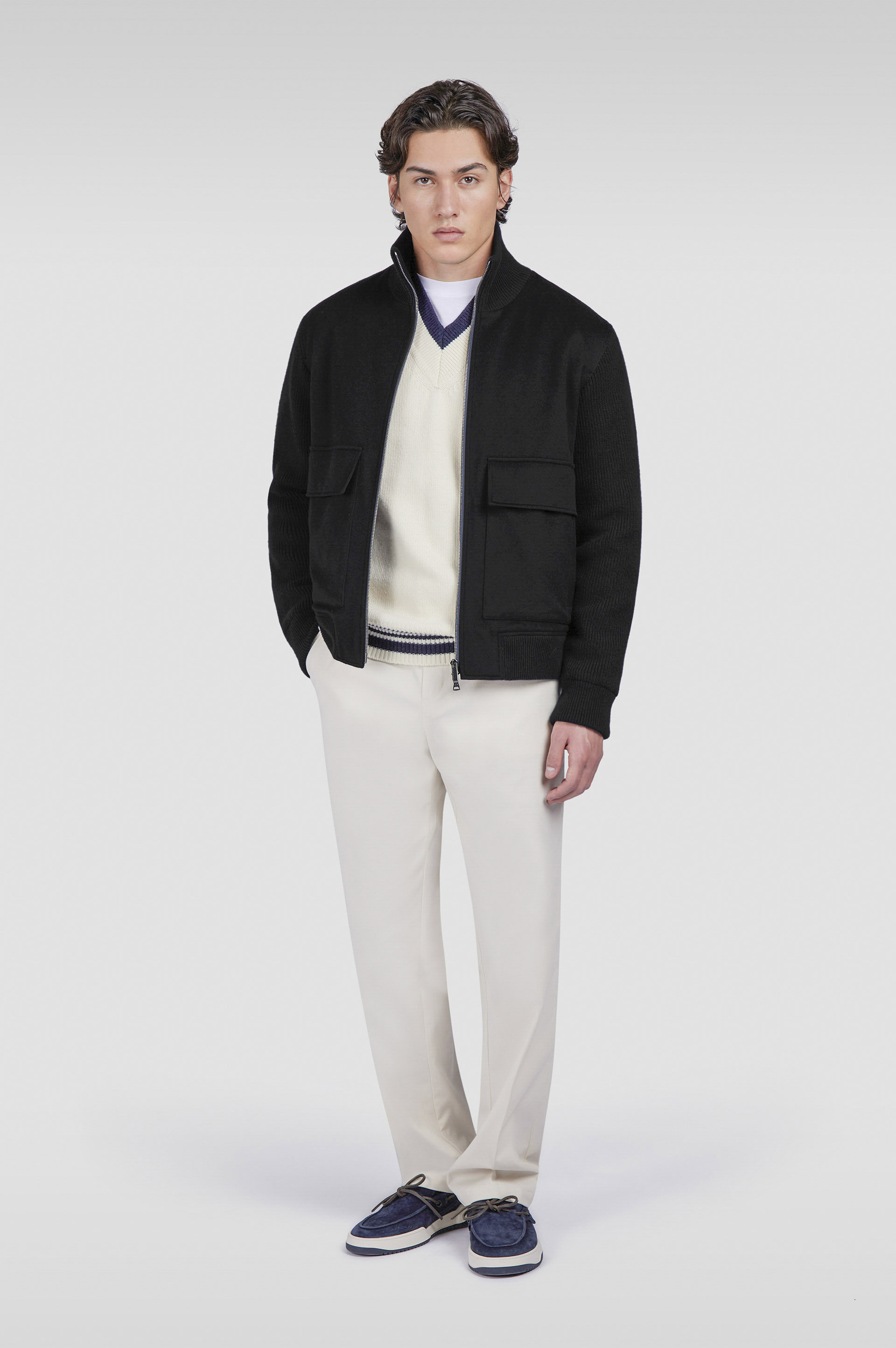WOOL AND CASHMERE HYBRID BLOUSON - 2