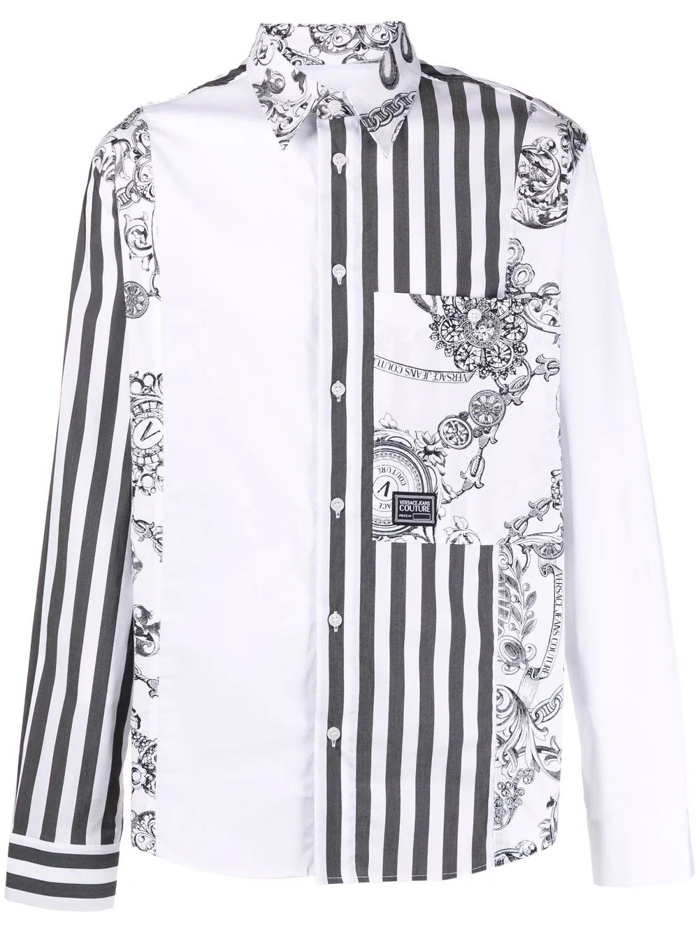 baroque-print shirt - 1