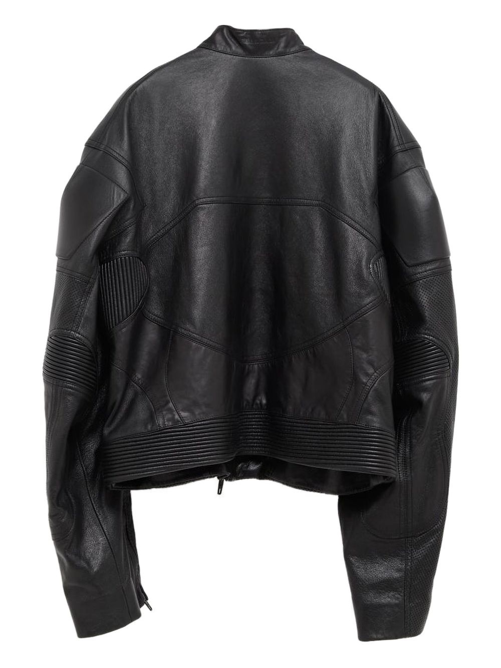 perforated leather jacket - 2