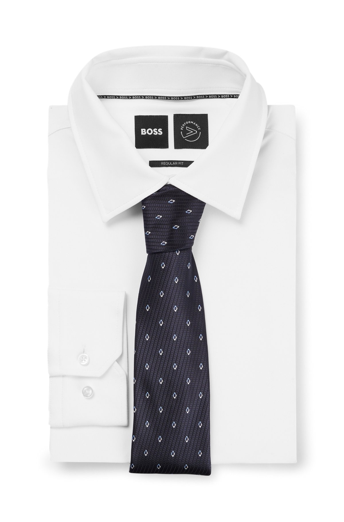 SILK-JACQUARD TIE WITH DETAILED PATTERN - 3