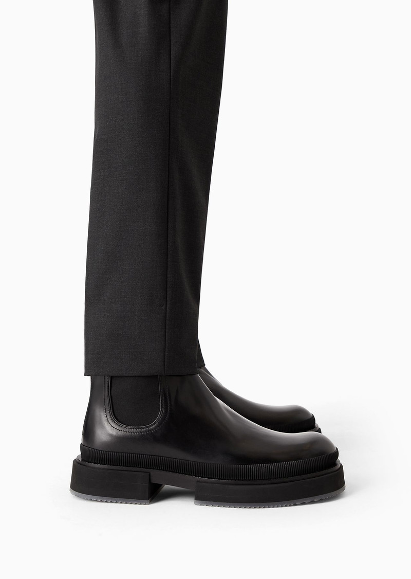 Double-darted trousers in stretch technical canvas 6