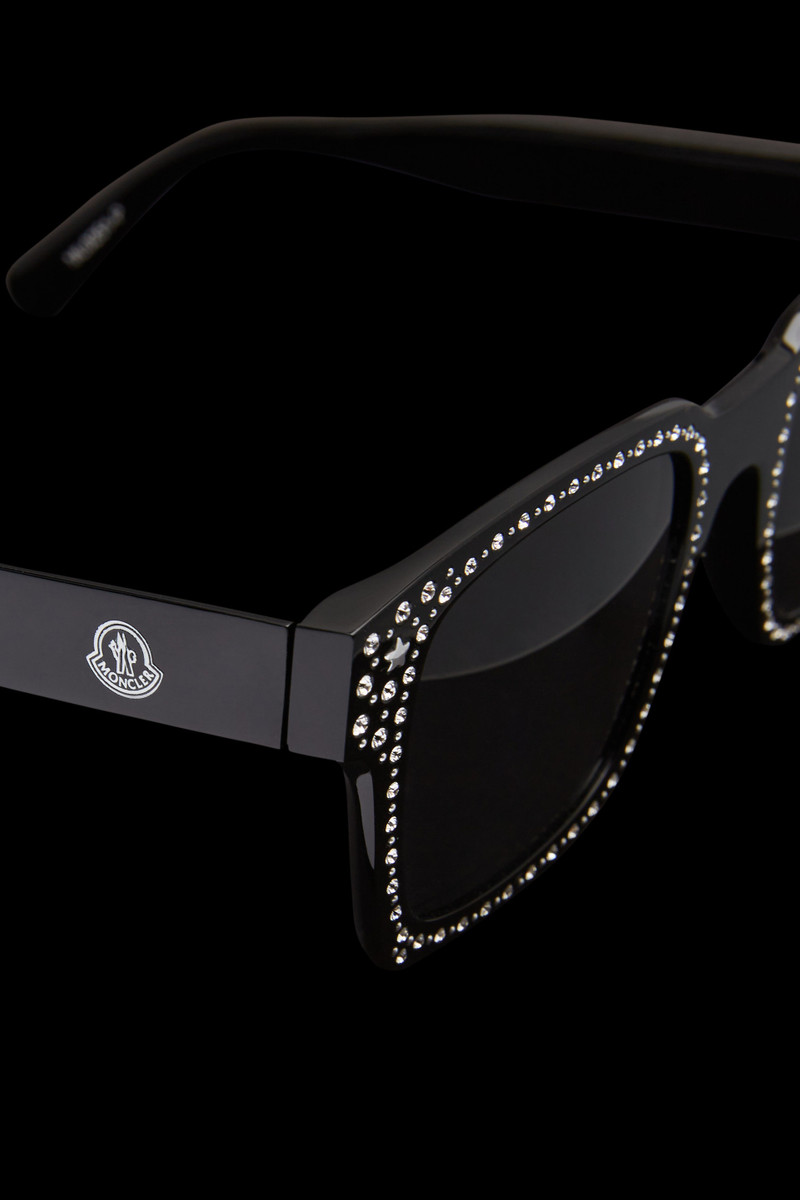 Crystal-Encrusted Squared Sunglasses 5