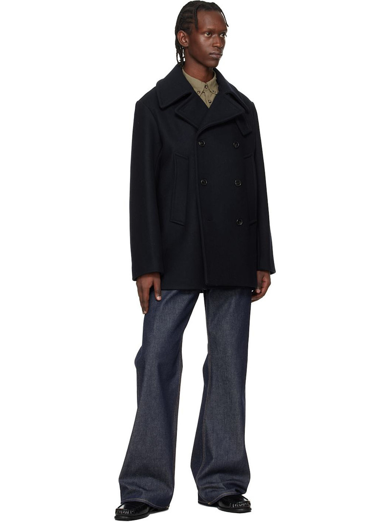 A.P.C. Navy Wool Peacoat outlook