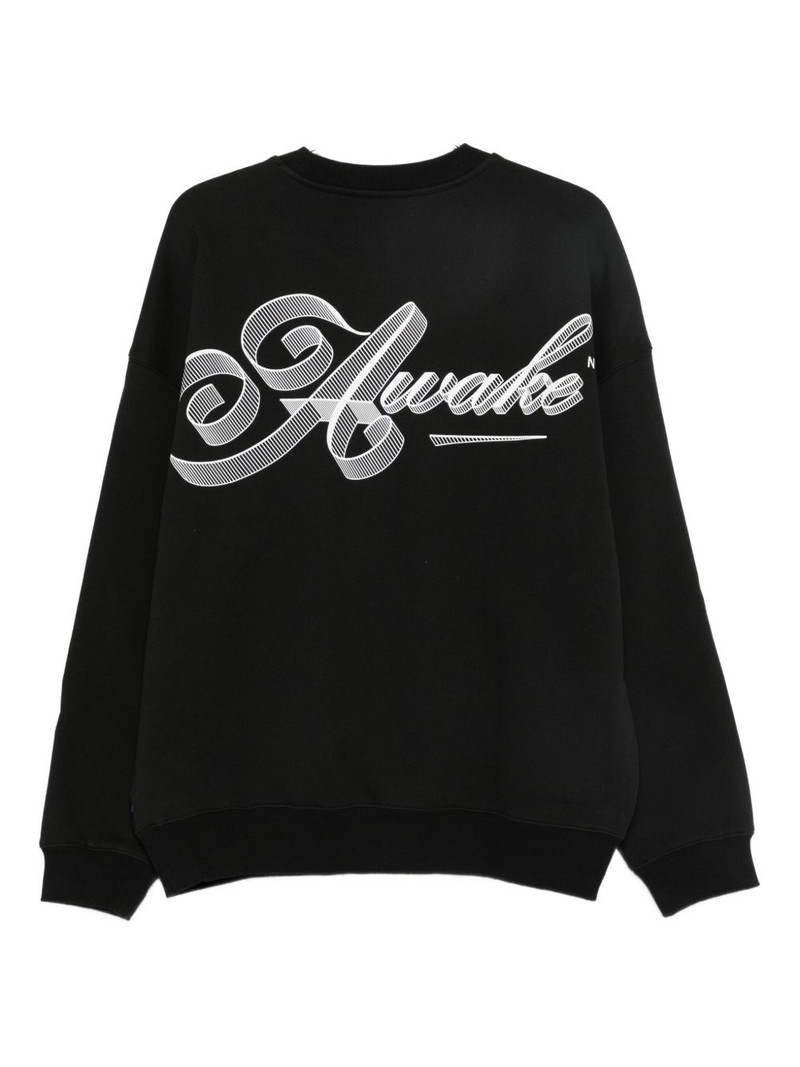 AWAKE NY logo-print crew-neck sweatshirt outlook