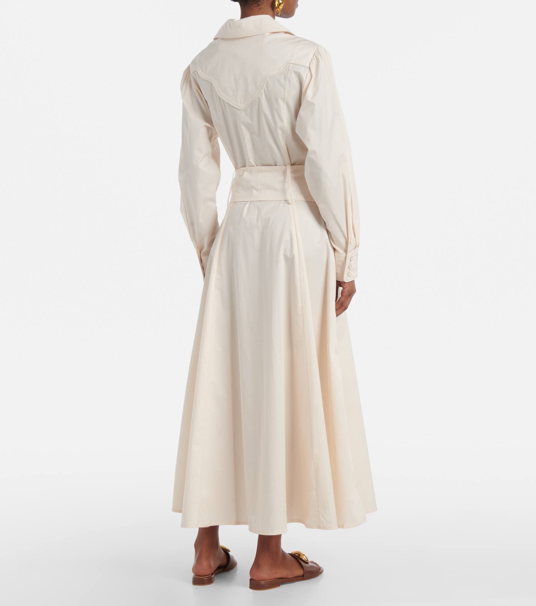 Vela De Cruz cotton-blend poplin wrap dress - 3