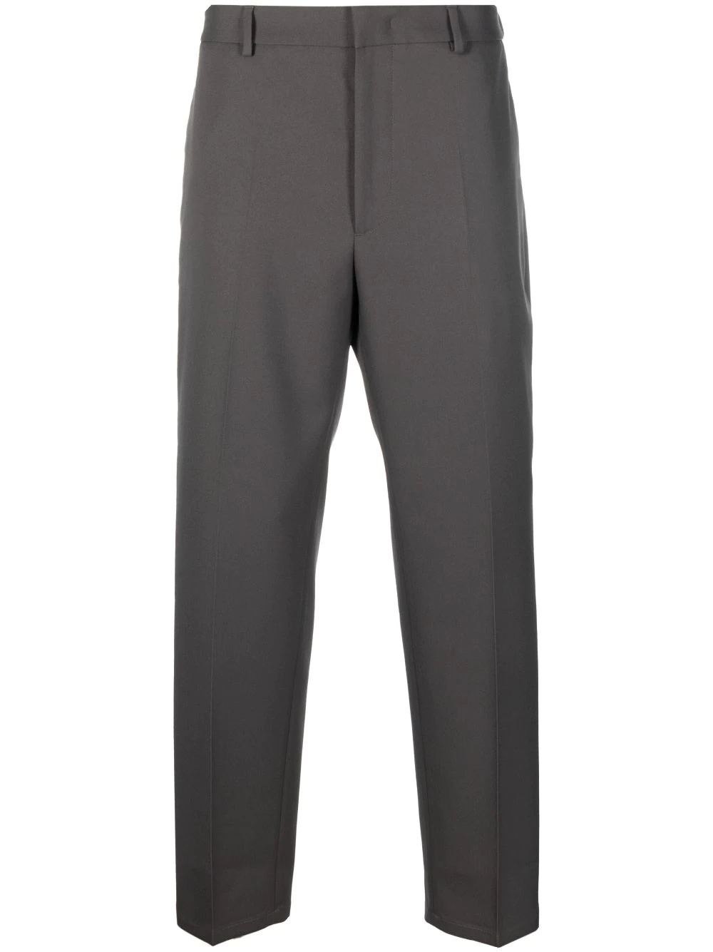 cropped straight-leg trousers - 1