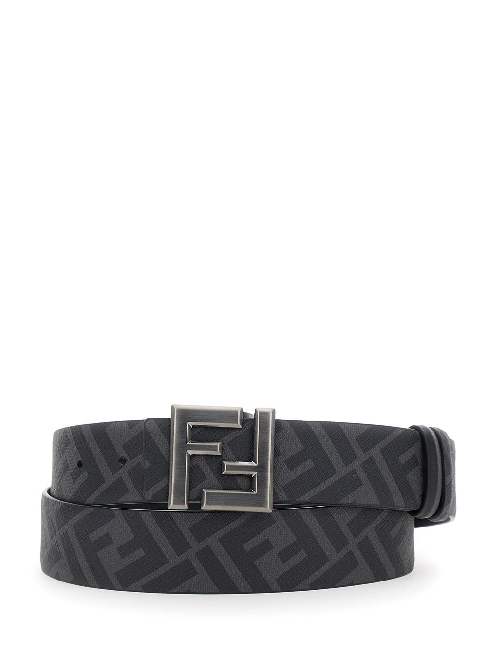 Fendi Men Black Reversible Belt With Ff Buckle In Leather Man - 4