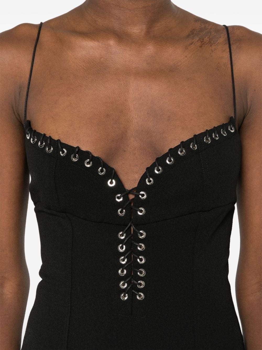 Cleavage crepe maxi dress - 5