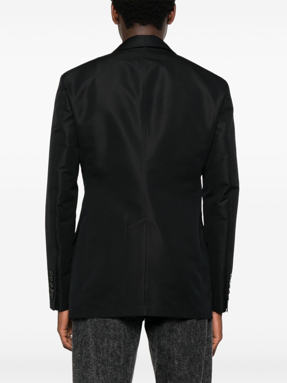 cotton-blend blazer - 4