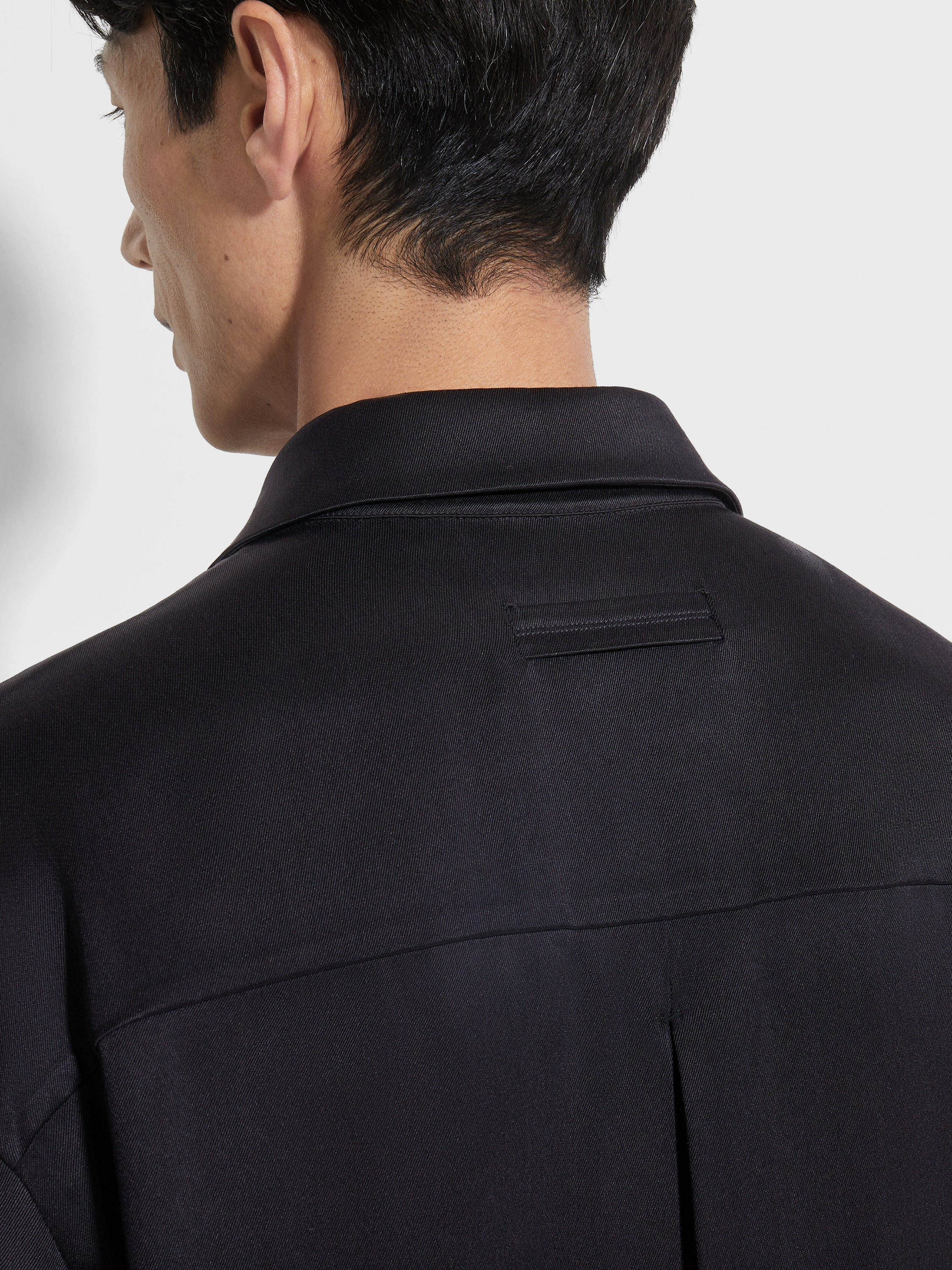 BLACK SILK SHIRT - 3