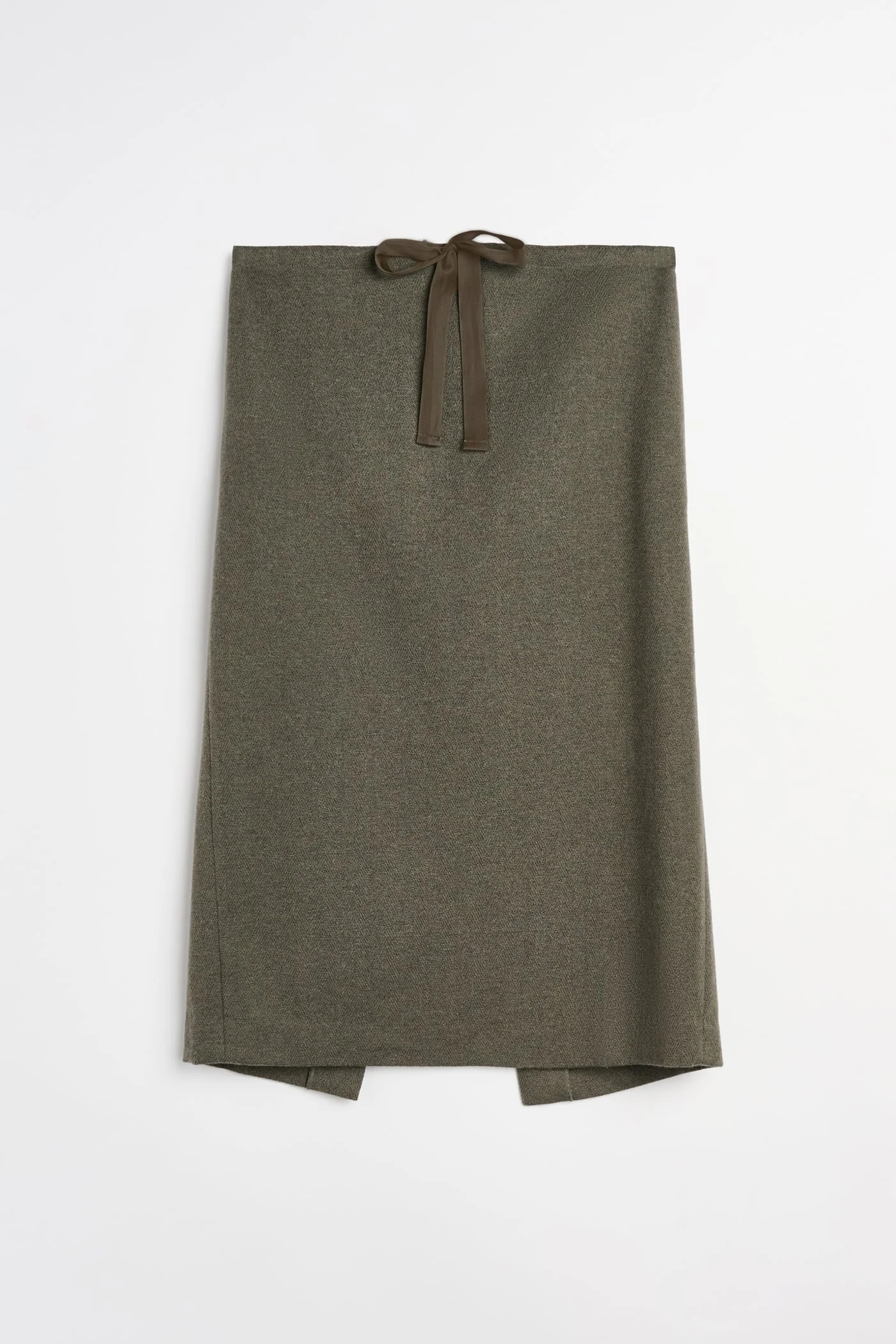 Crush Skirt Night Pine Fishbone Bound Wool - 1