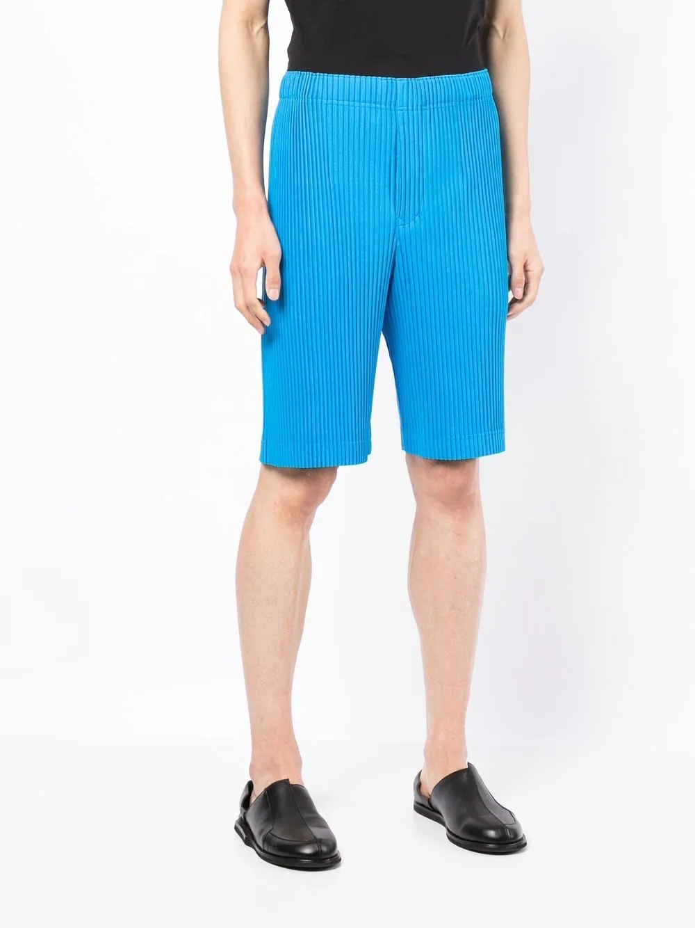 knee-length pleated shorts - 3