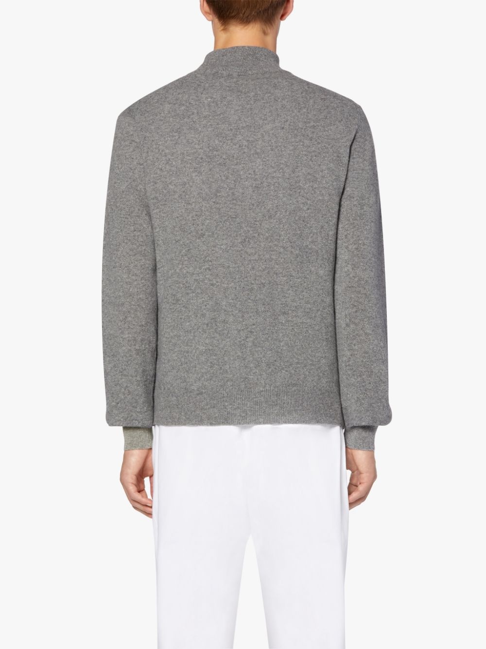 IN AND OUT GREY WOOL SWEATER | GKM-203 - 4