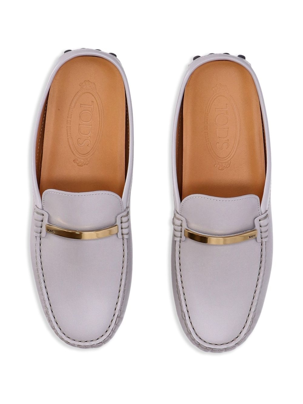 logo-debossed mules - 4