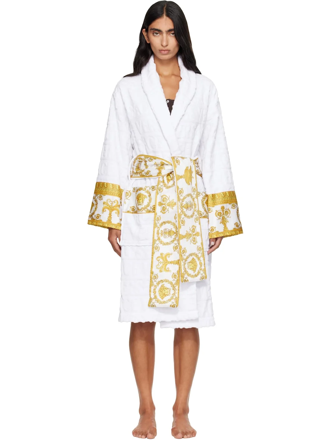 White 'I Heart Baroque' Bathrobe - 1