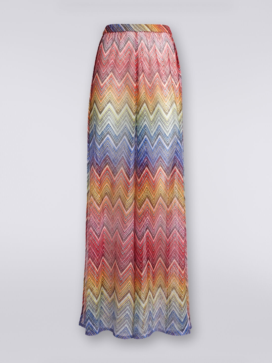 Cover up trousers in zigzag print fabric - 1