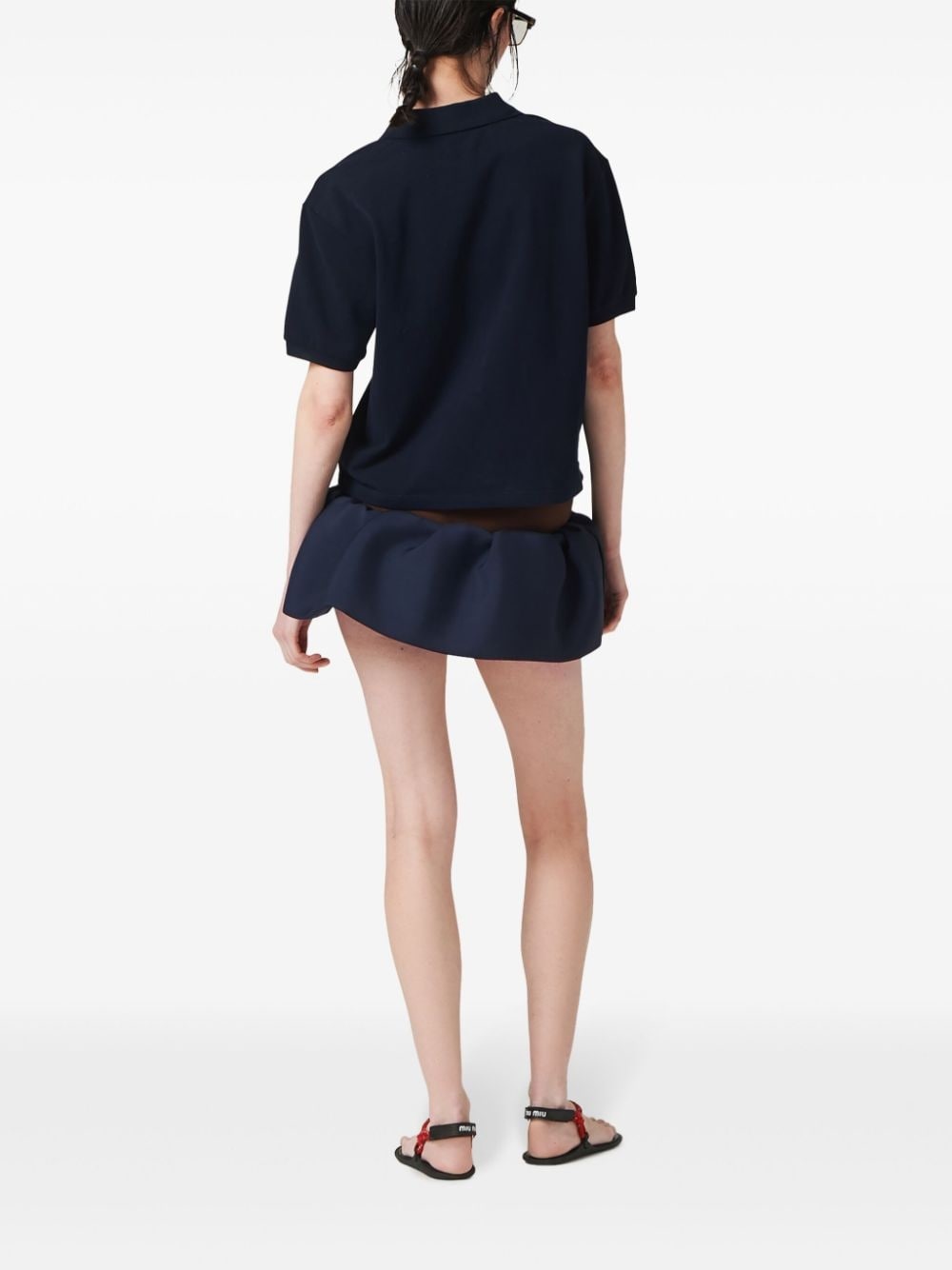 logo-embroidered polo shirt - 3
