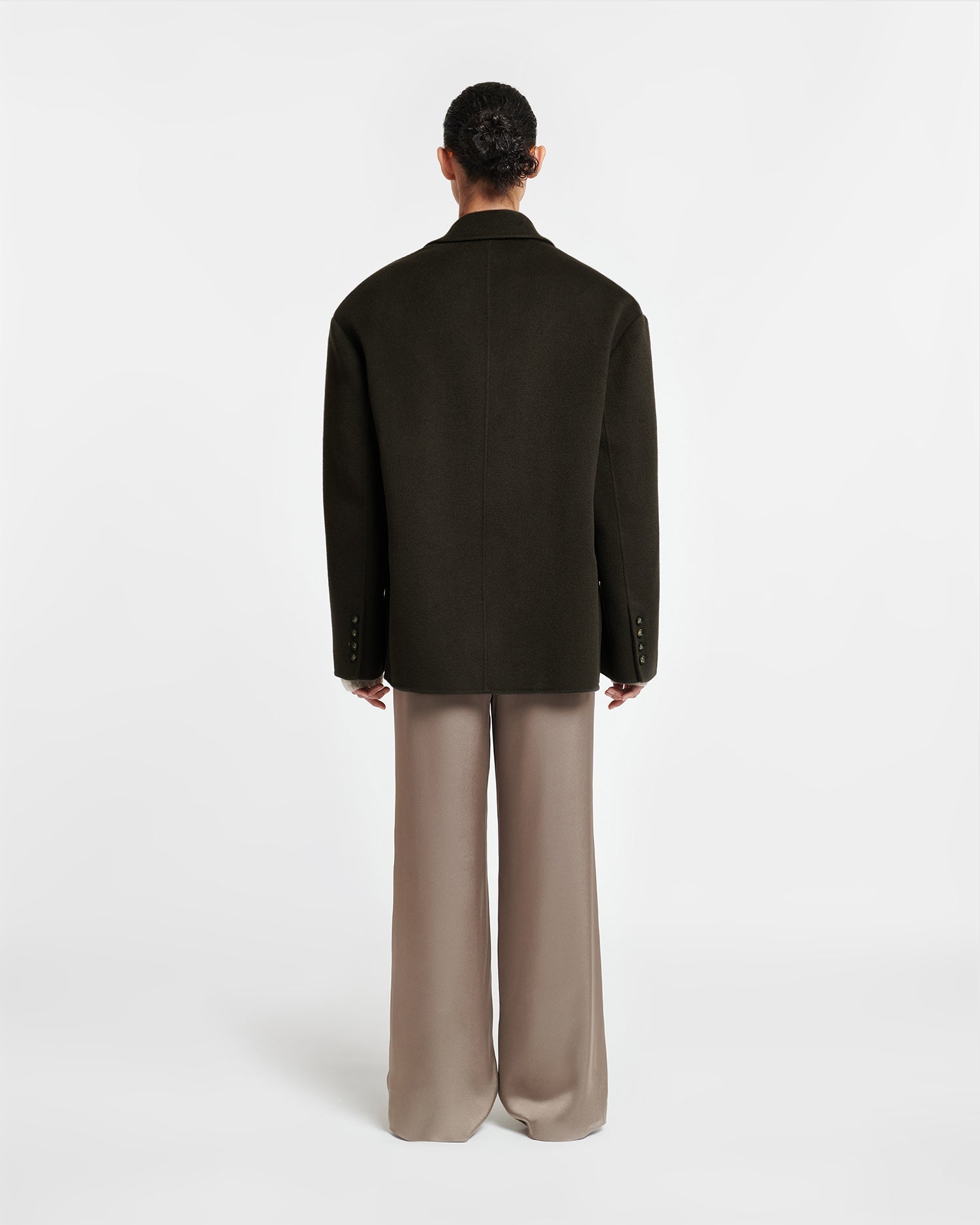 Double Wool And Silk Blend Blazer - 4