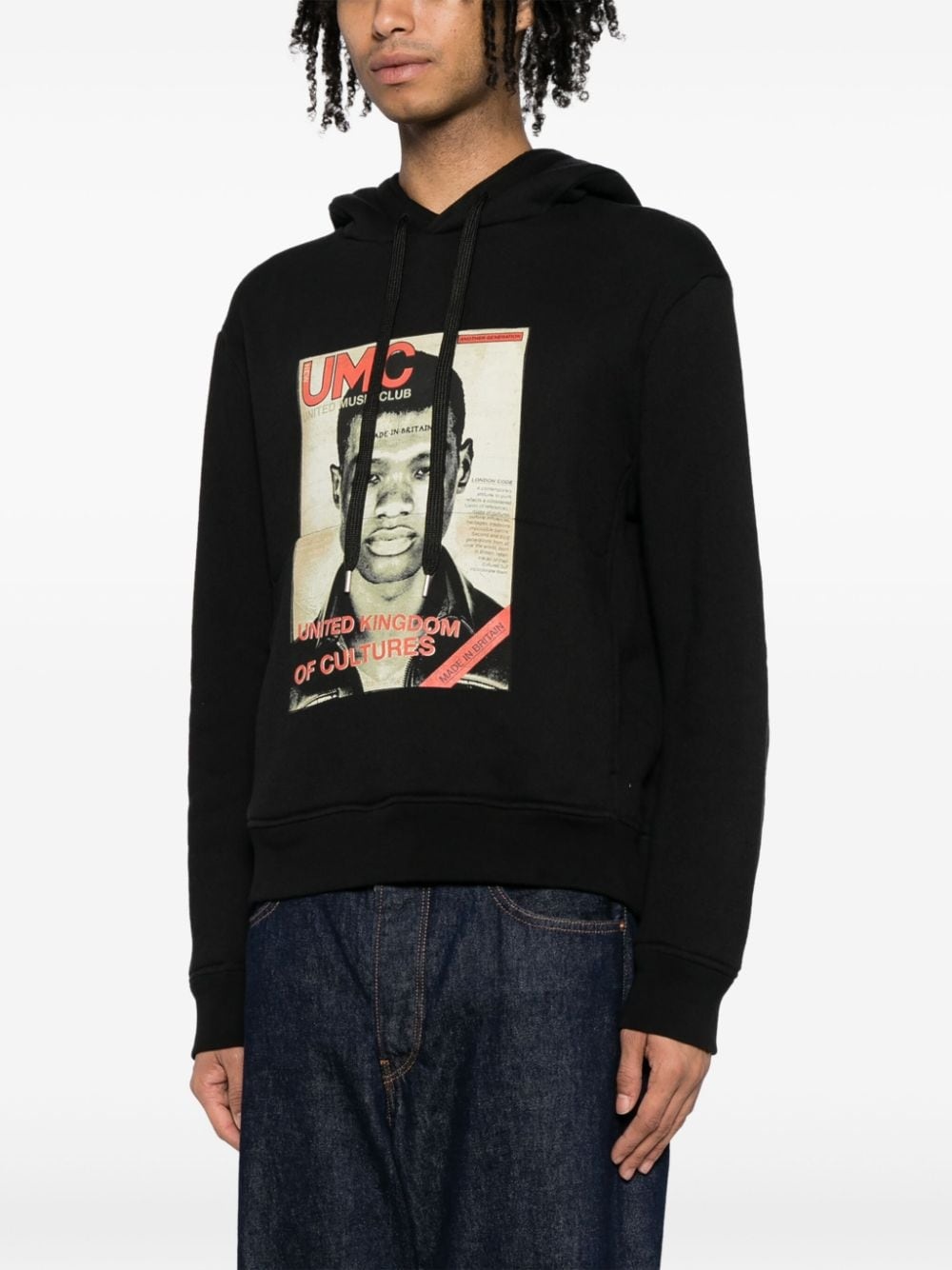 photograph-print jersey hoodie - 3