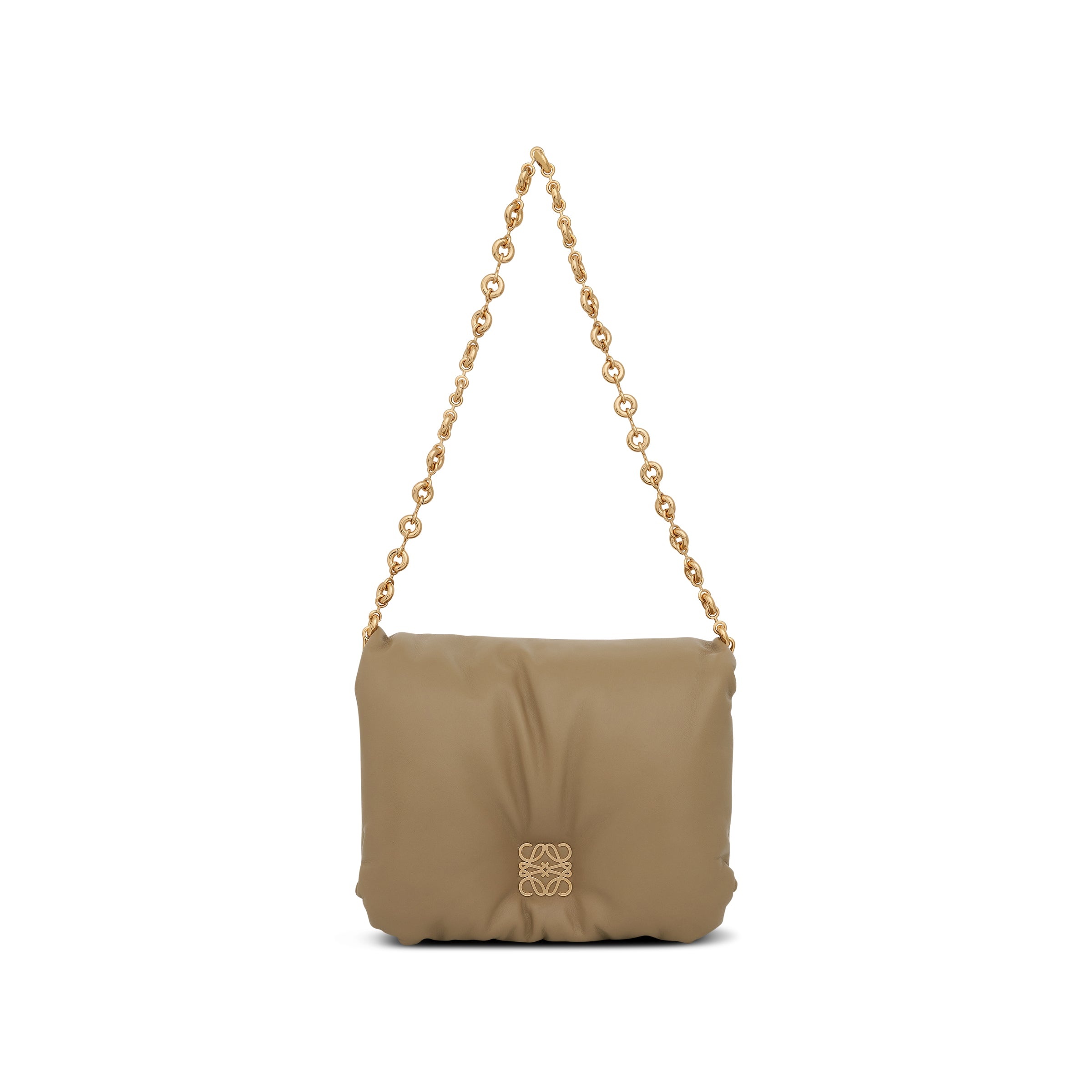 Puffer Goya Bag in Shiny Nappa Lambskin in Clay Green - 3