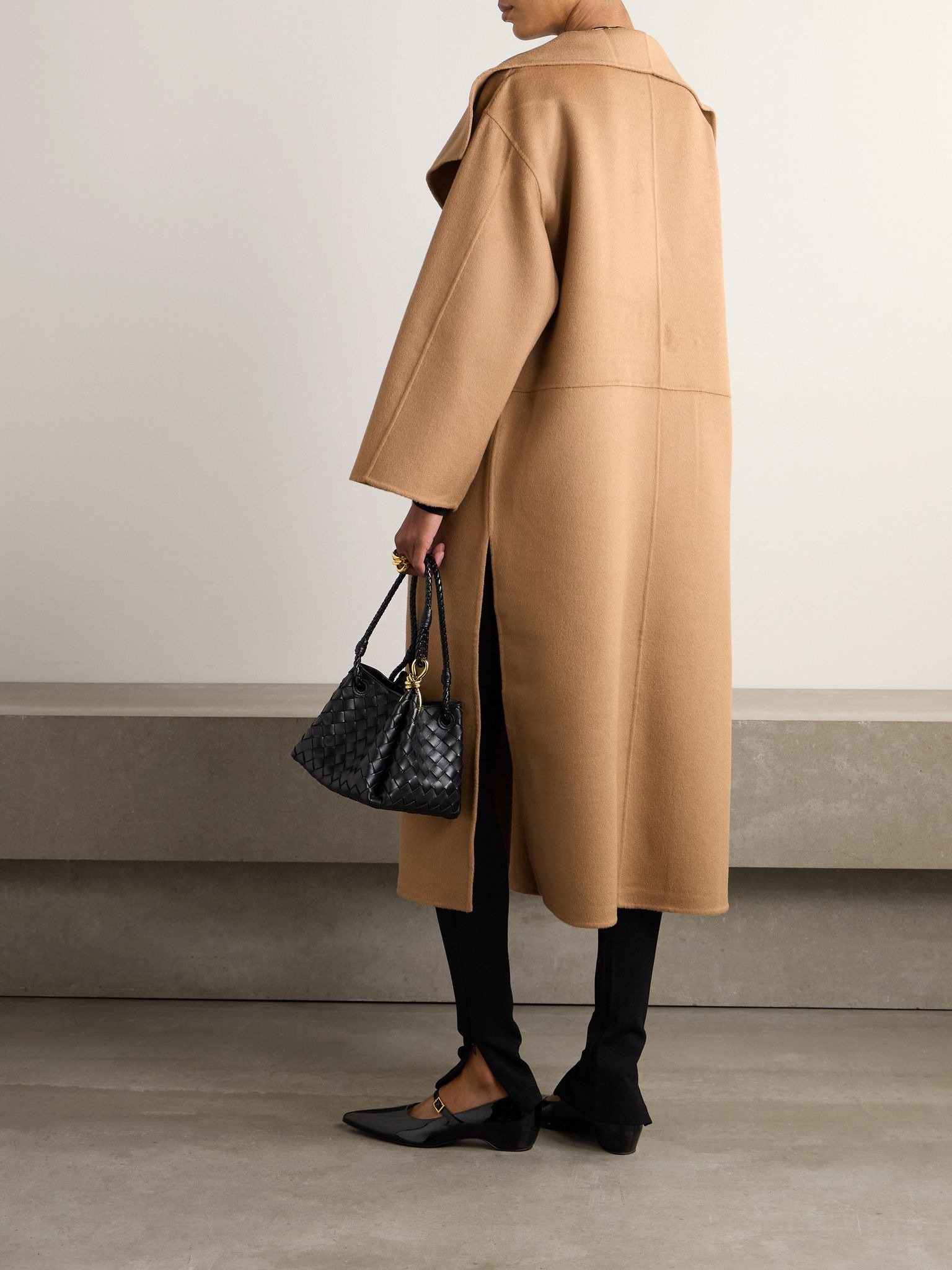 + NET SUSTAIN Signature wool-blend coat Camel - 3