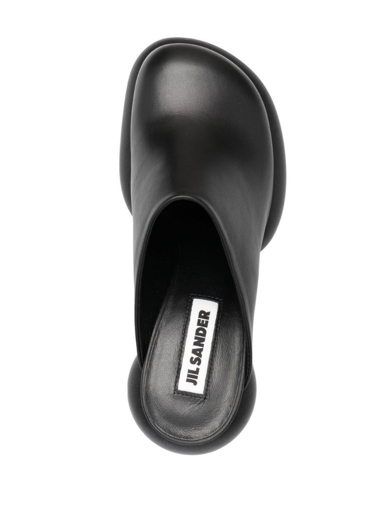 95mm block heel leather mules - 5