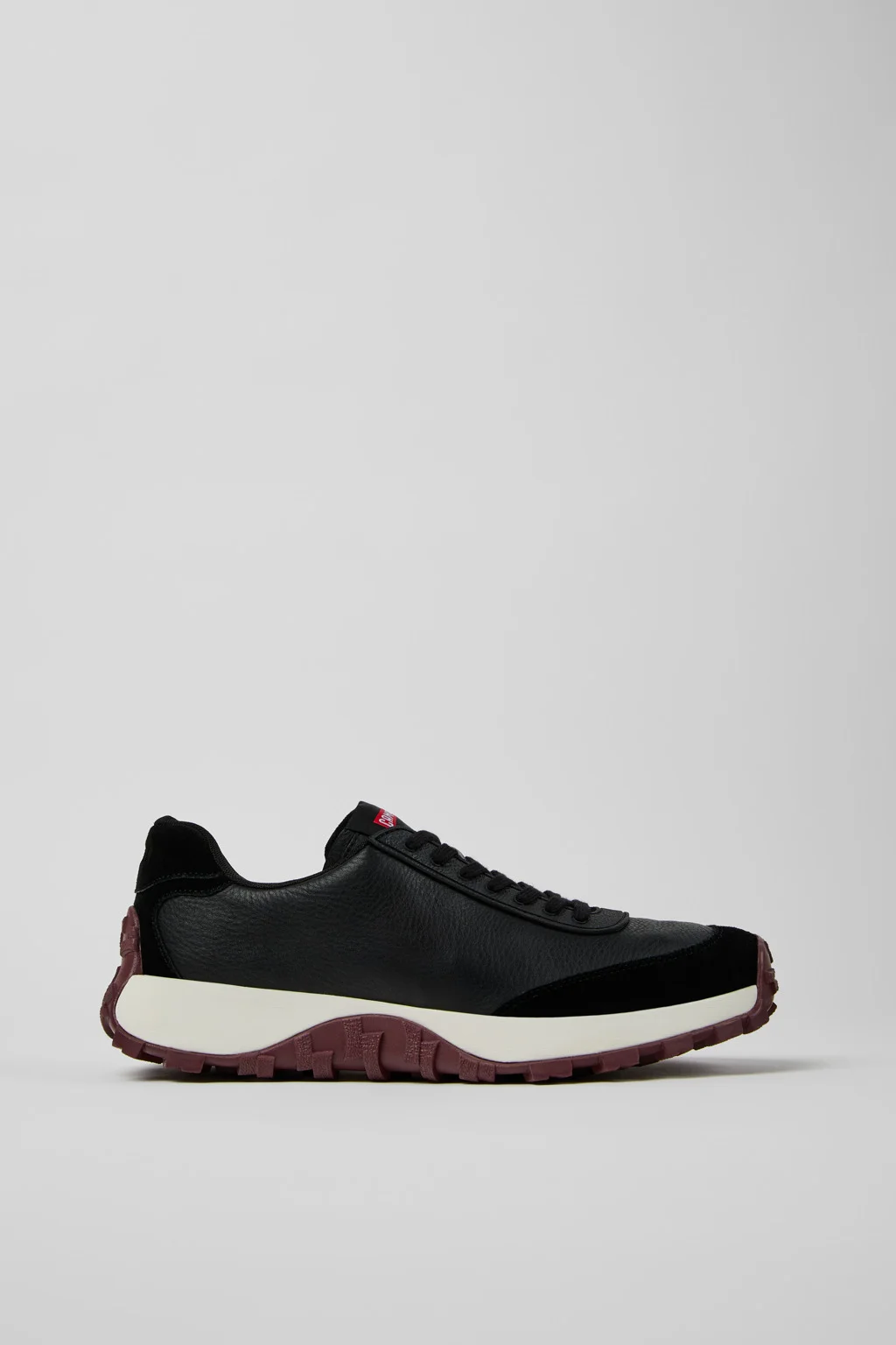 Drift Trail Black Leather and Nubuck Sneakers for Men. - 1