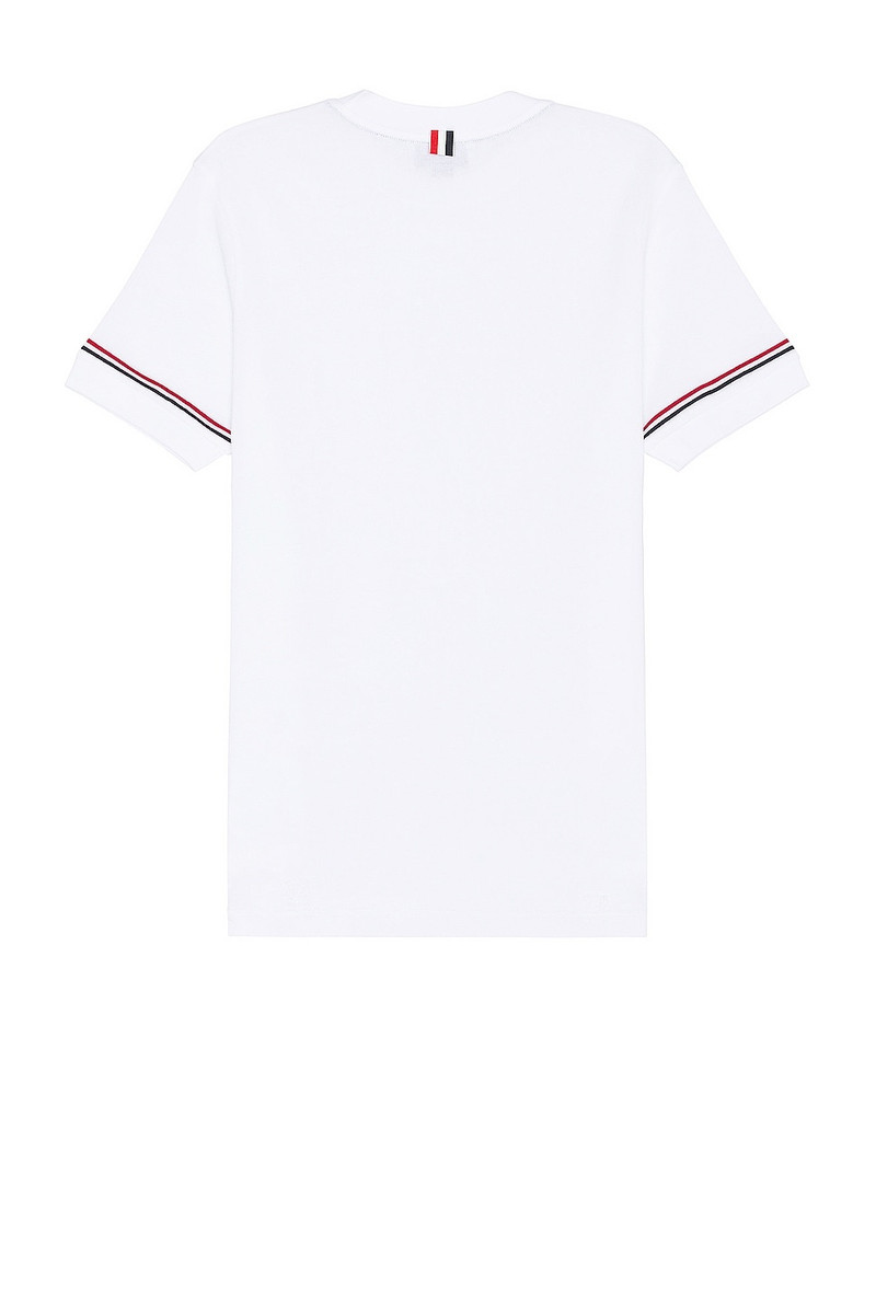 Thom Browne RWB Stripe Short Sleeve Rib Cuff Tee outlook