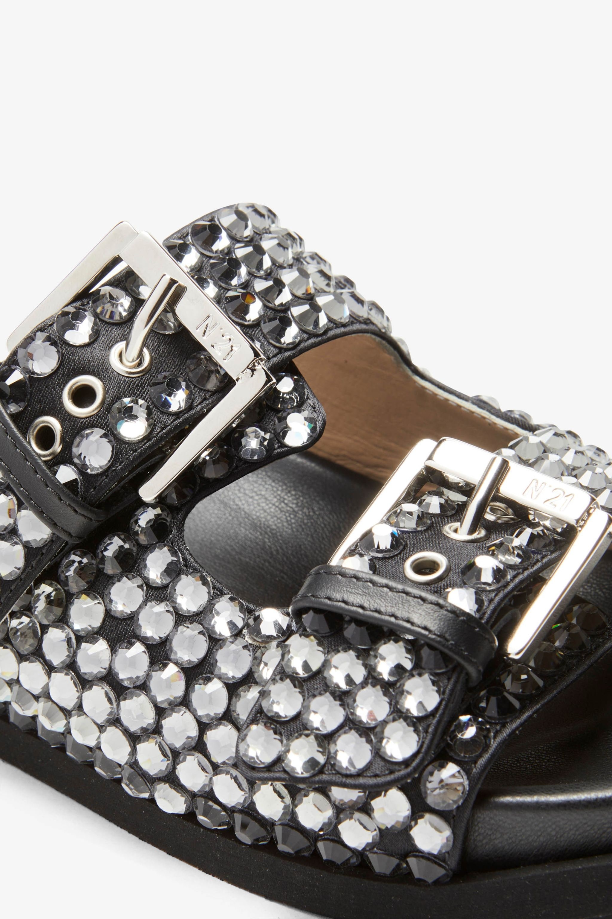 CRYSTAL DOUBLE-BUCKLE SANDALS - 5