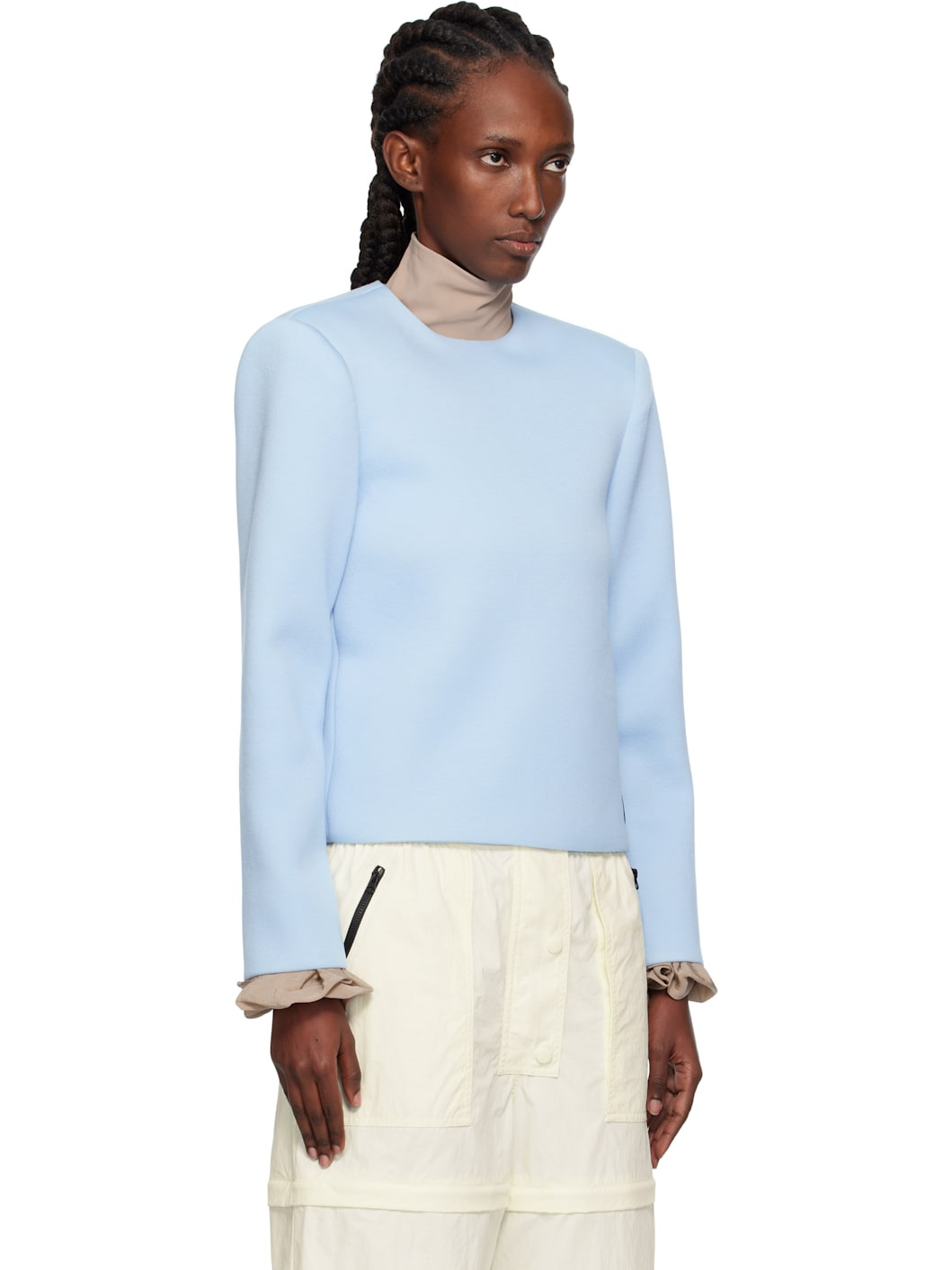 Blue Curvy Shoulder Top - 2