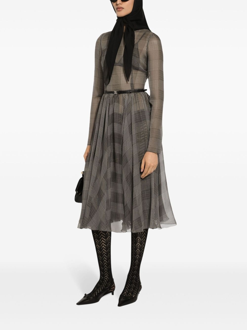 check-pattern dress - 3
