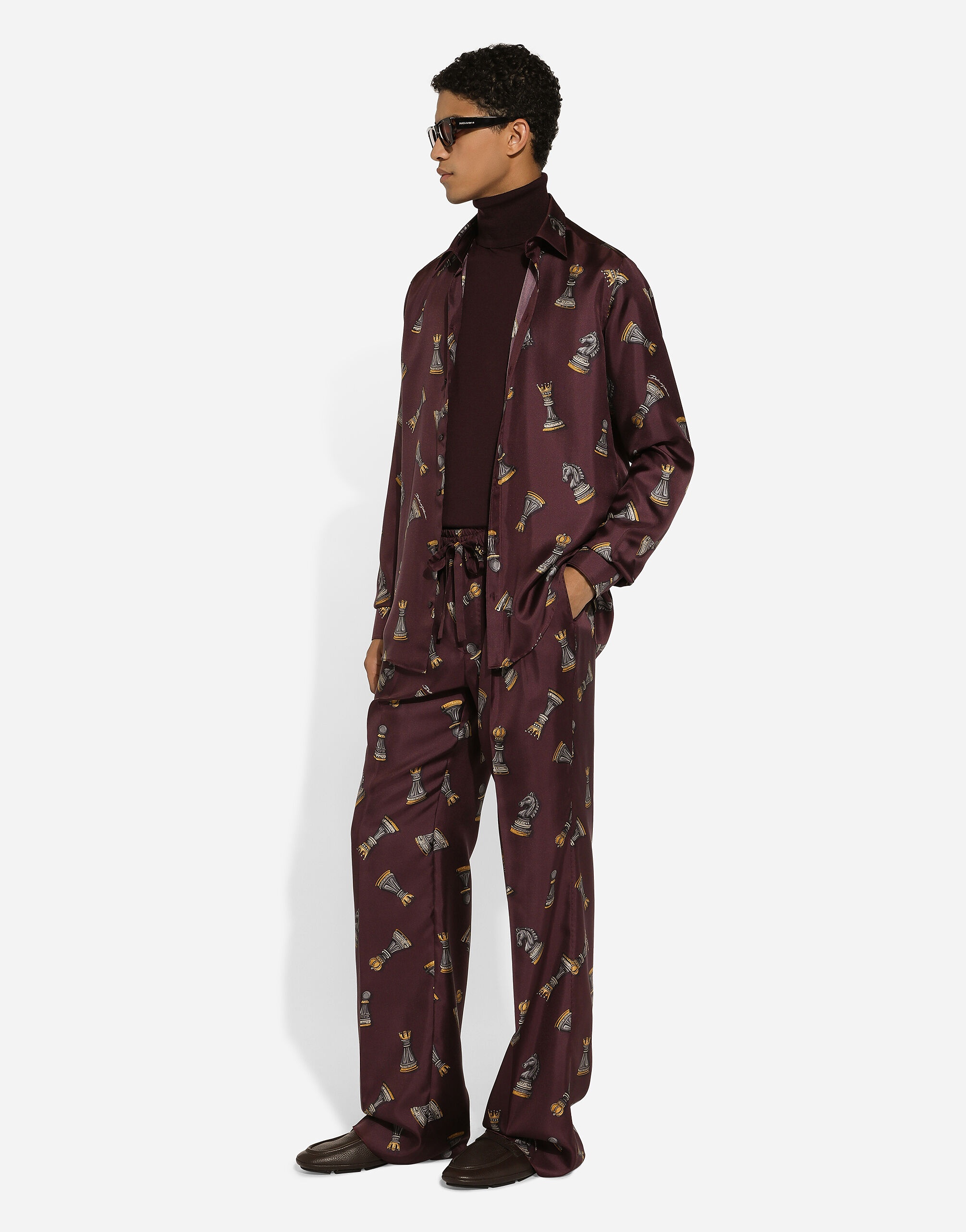 Printed silk Martini-fit shirt - 5