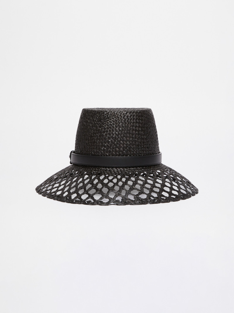 ELISEO Perforated raffia hat 1