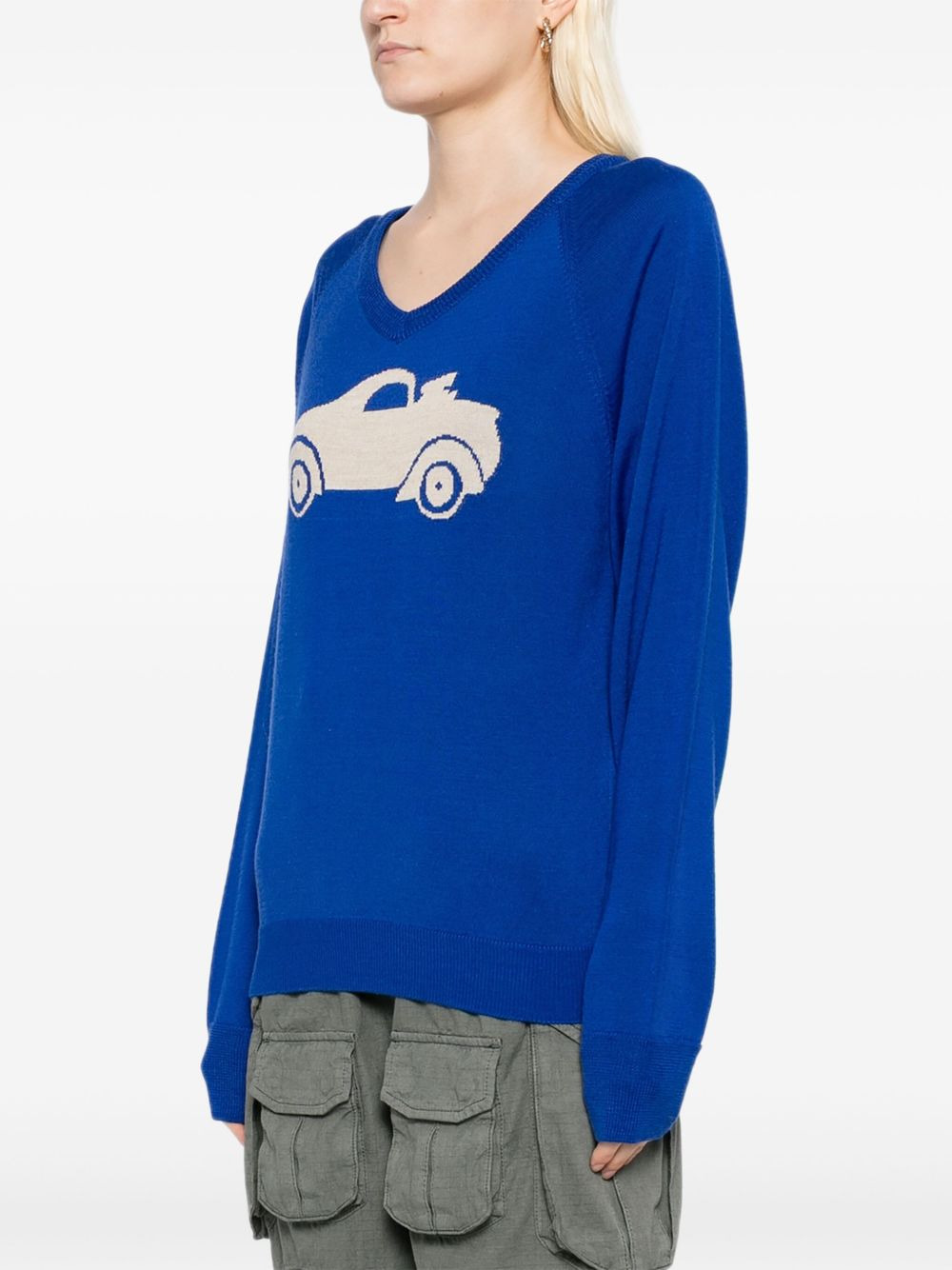 car graphic sweater - 3