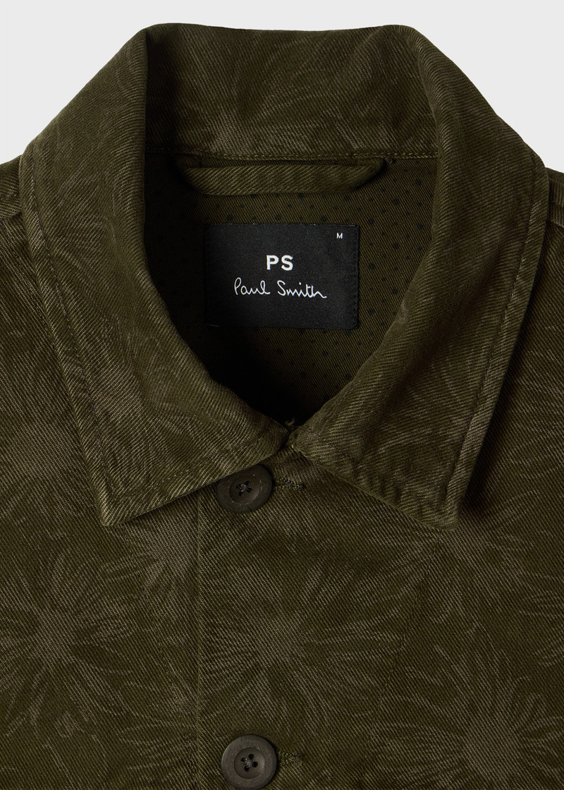 Paul Smith Khaki Cotton-Twill Floral Jacket outlook
