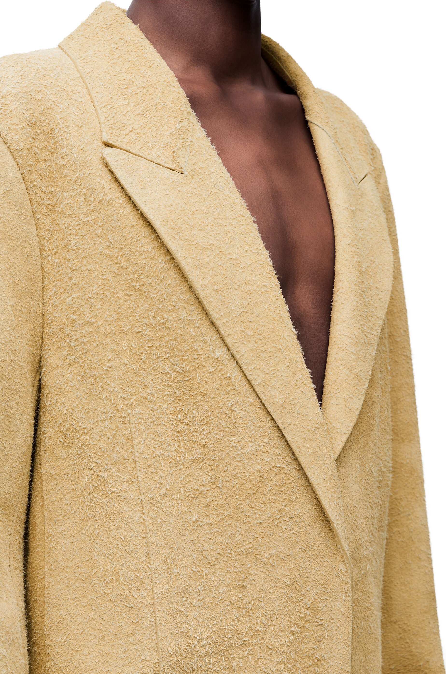 Tailored coat in suede calfskin - 5