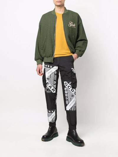 GCDS mix-print tapered trousers outlook