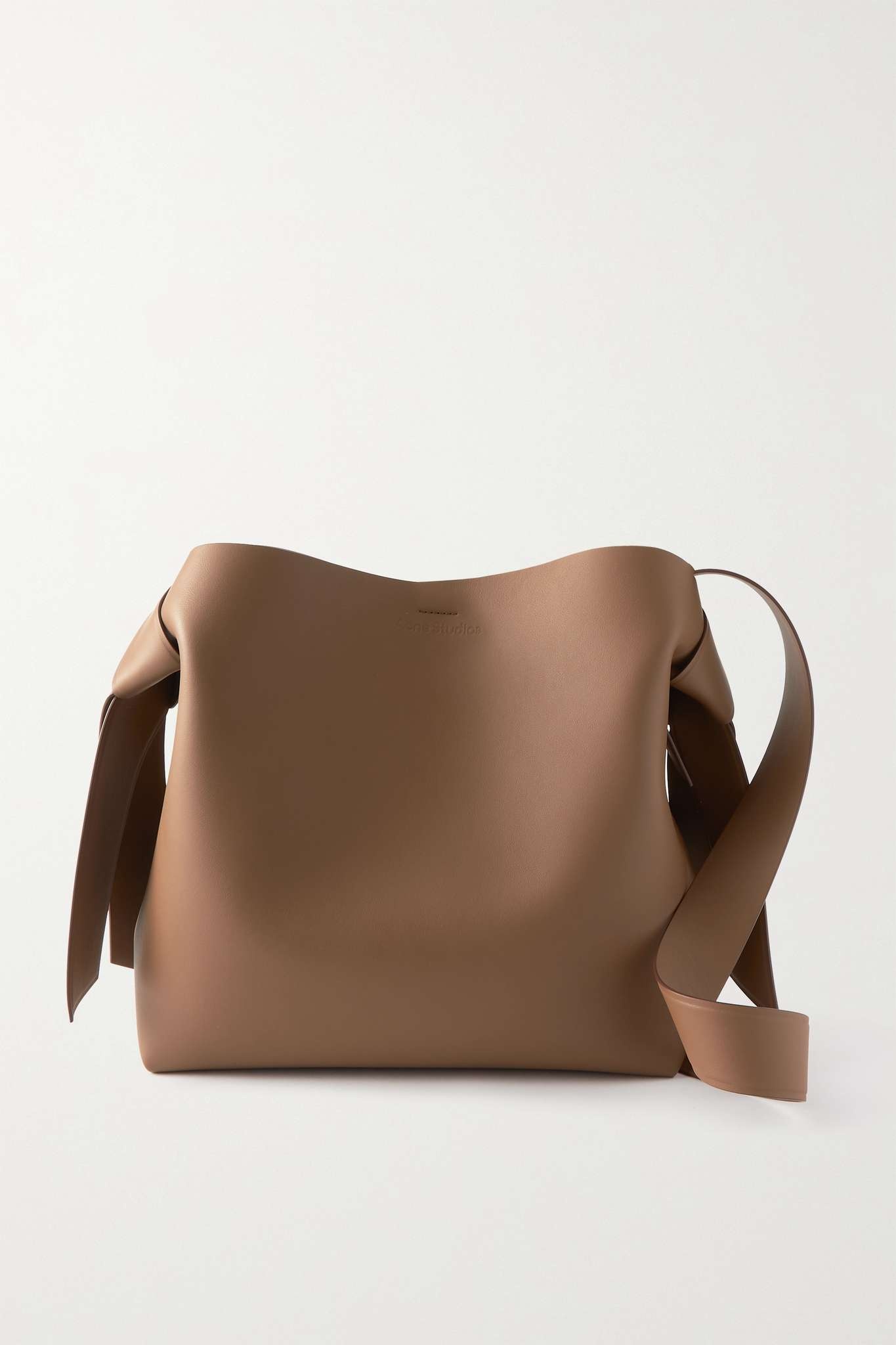 Musubi Midi knotted leather shoulder bag - 1