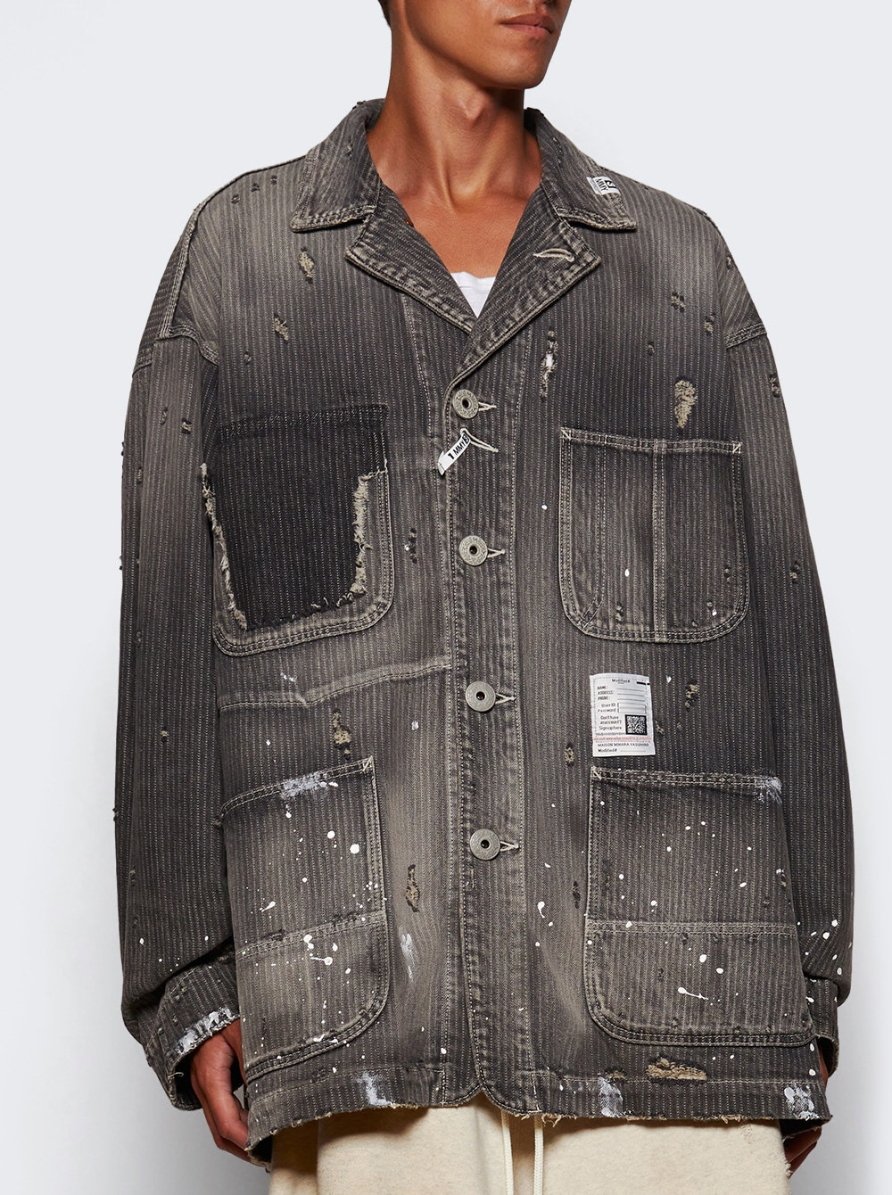 Aged Chore Jacket Black - 2