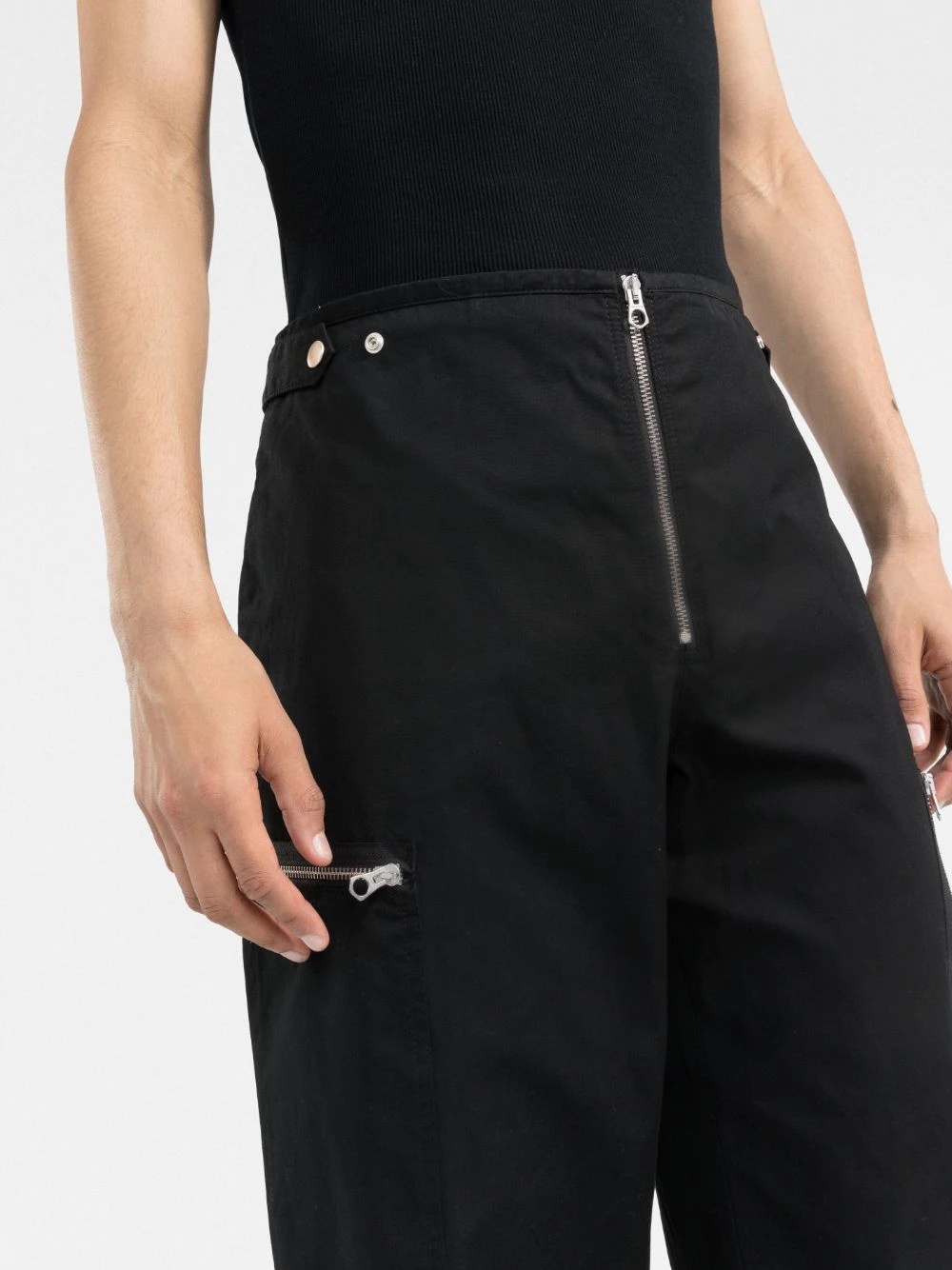 straight-leg zip-detail trousers - 5