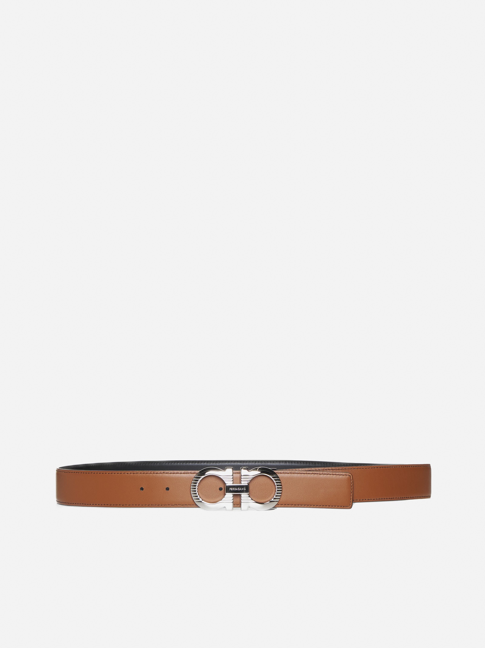 Gancini leather reversible belt - 3