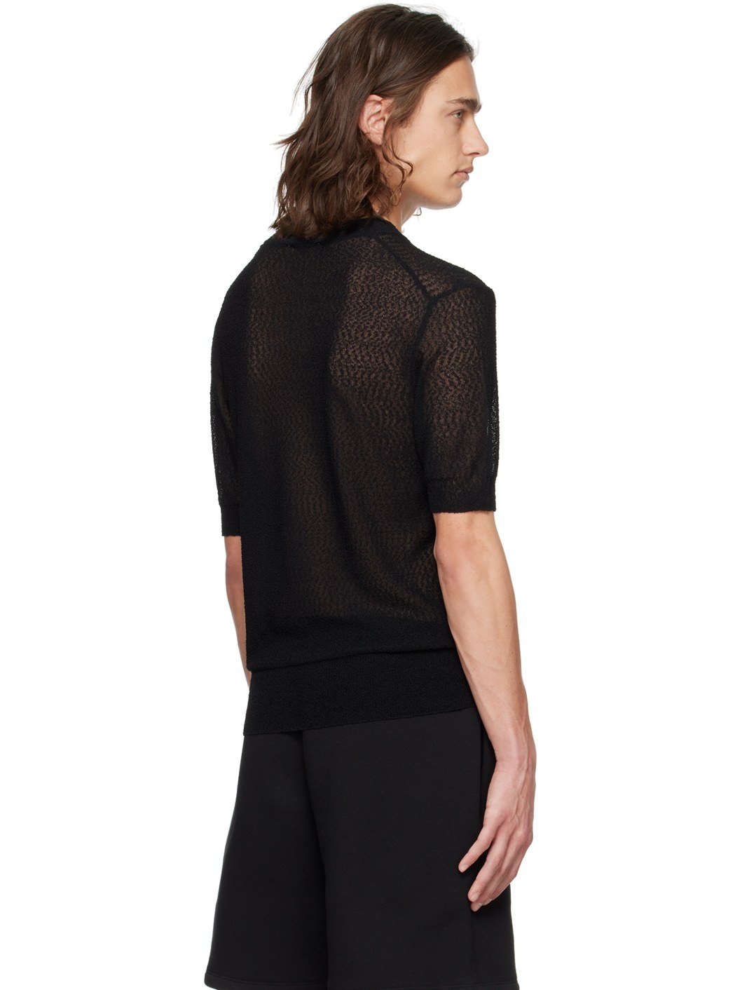 Black Semi-Sheer T-Shirt - 3