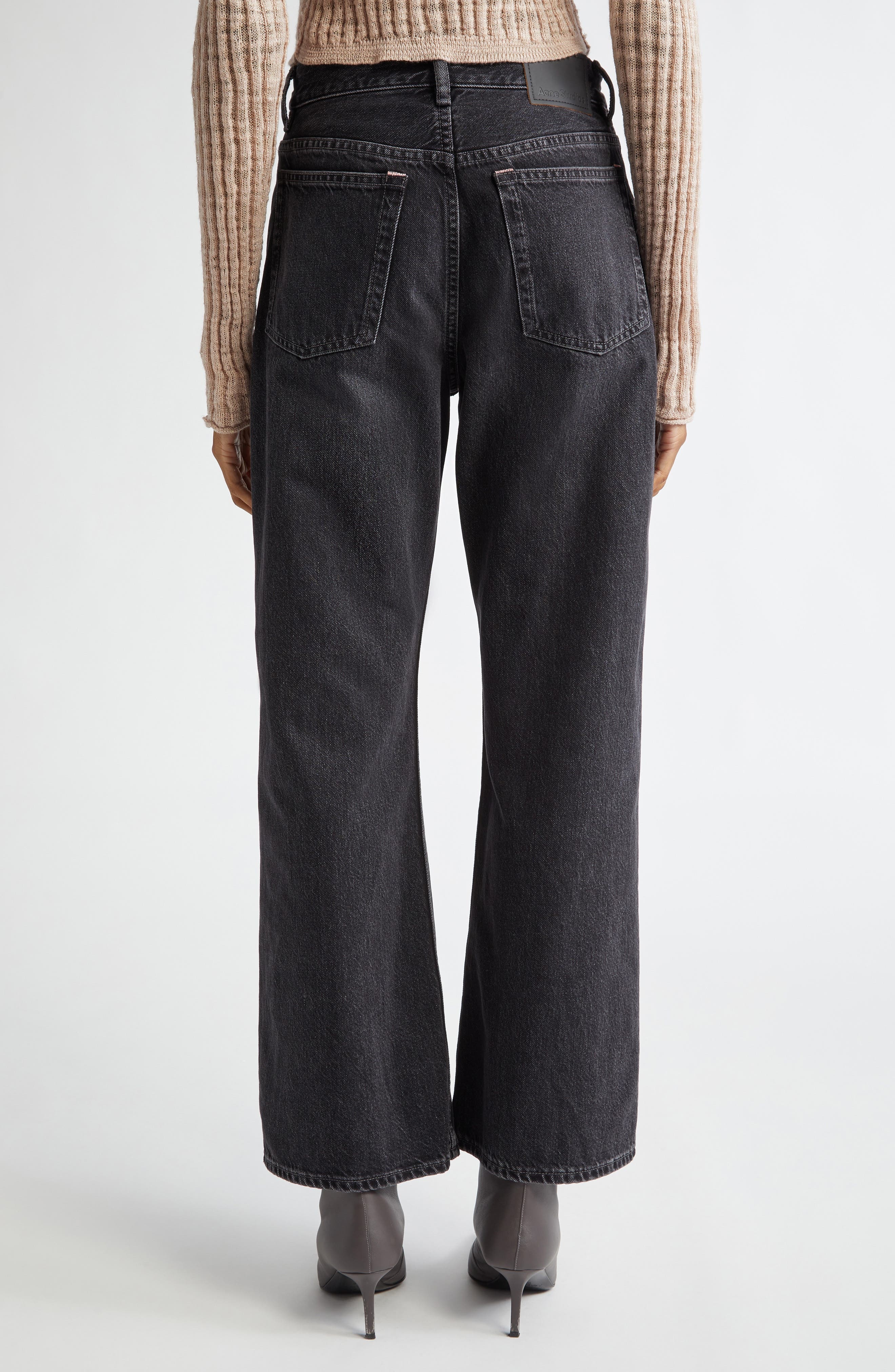 Acne Studios 2021F Loose Fit Jeans in Black at Nordstrom - 3