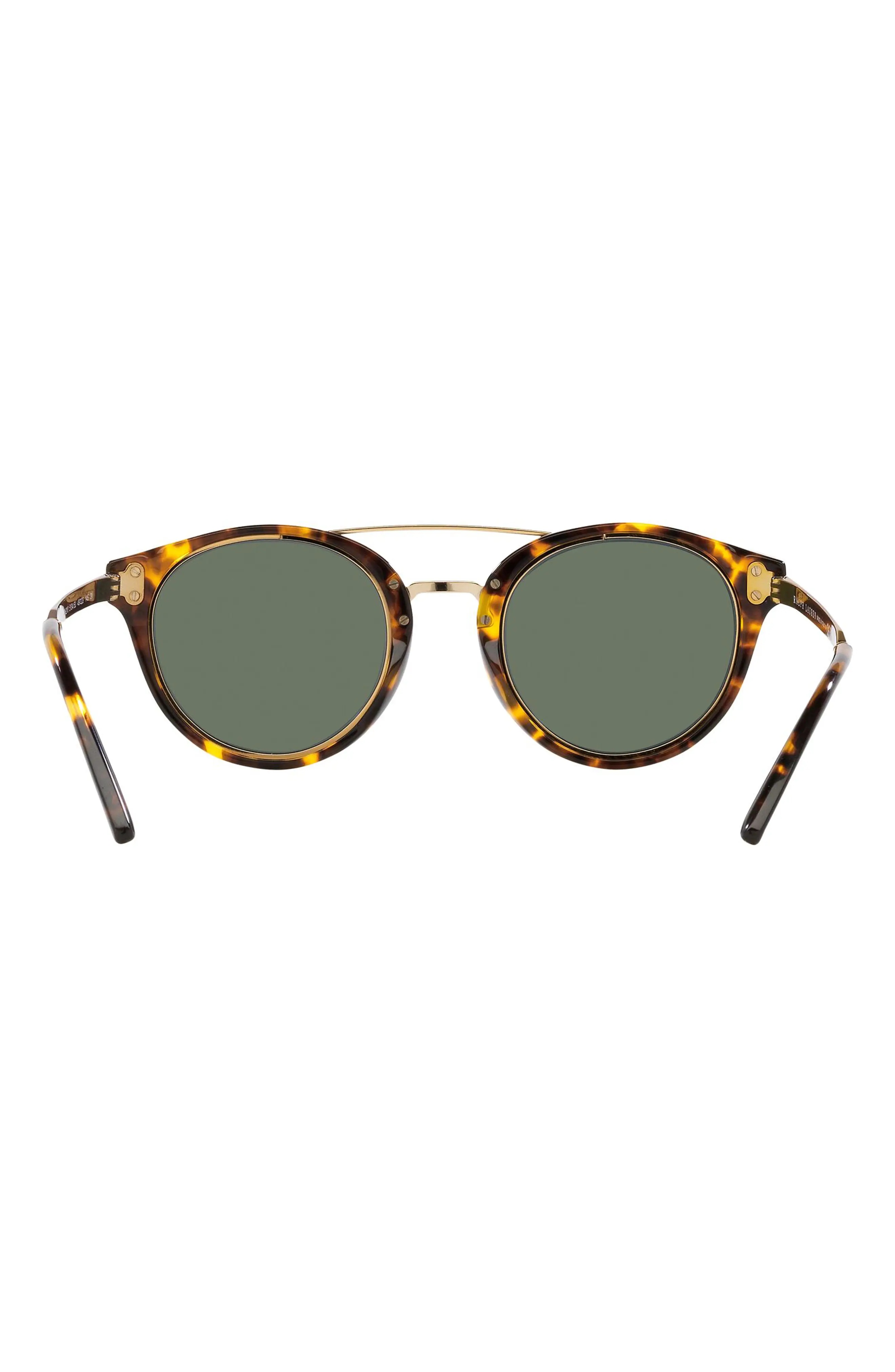 49mm Round Sunglasses in Havana/Green - 3